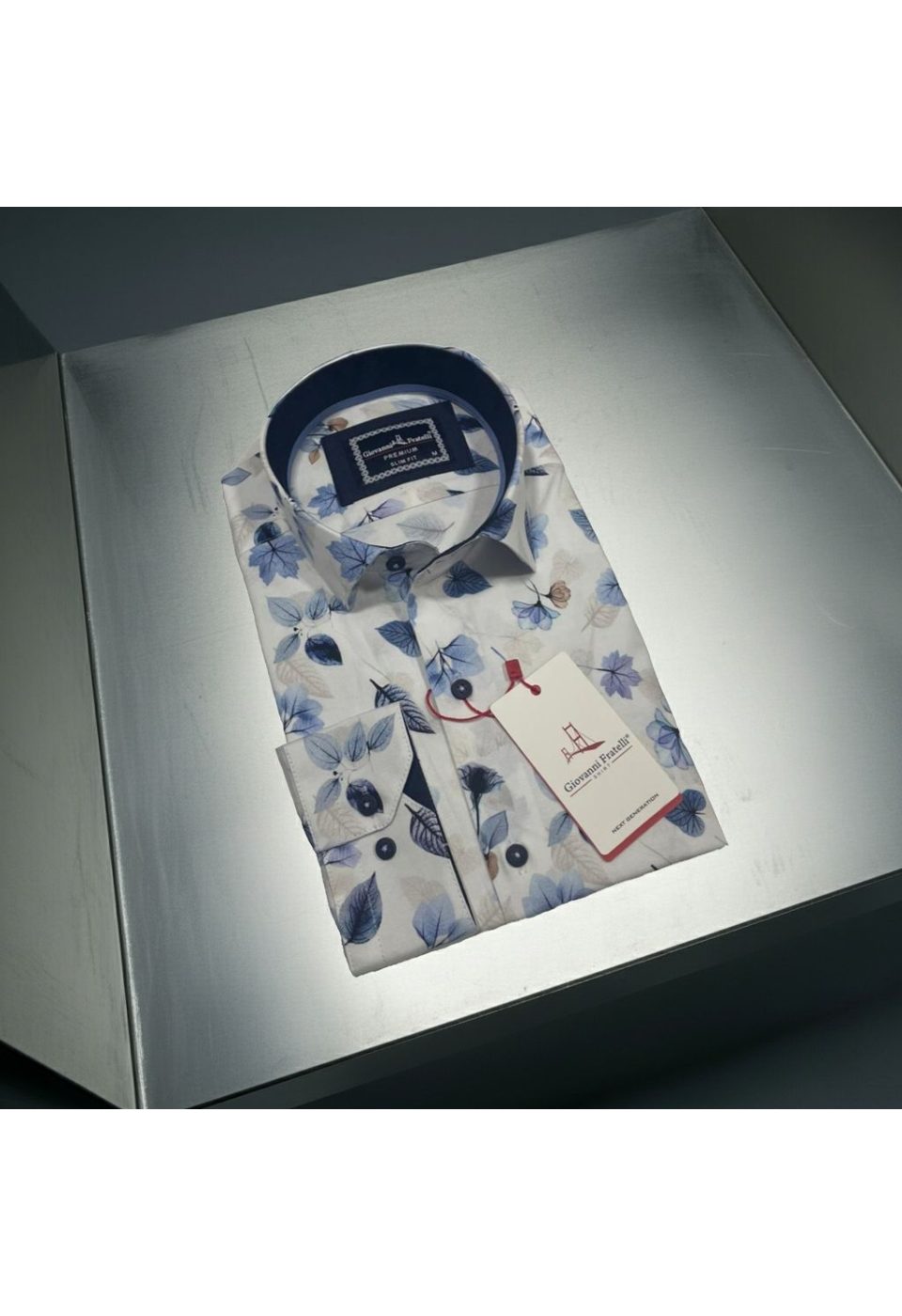4206 CR 002 Slim Fit Uzun Kol Desenli Erkek Gömlek 3GMK314206002 - Giovanni Fratelli