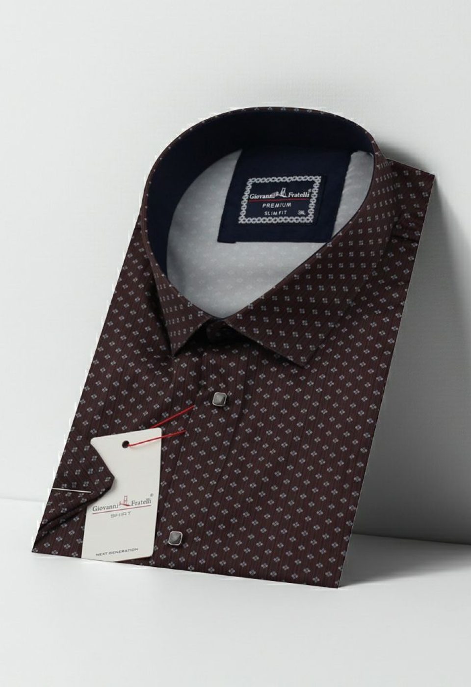 Büyük Beden Slim Fit Kısa Kol Dijital Baskılı Desenli Erkek Gömlek 4GMK311614007
