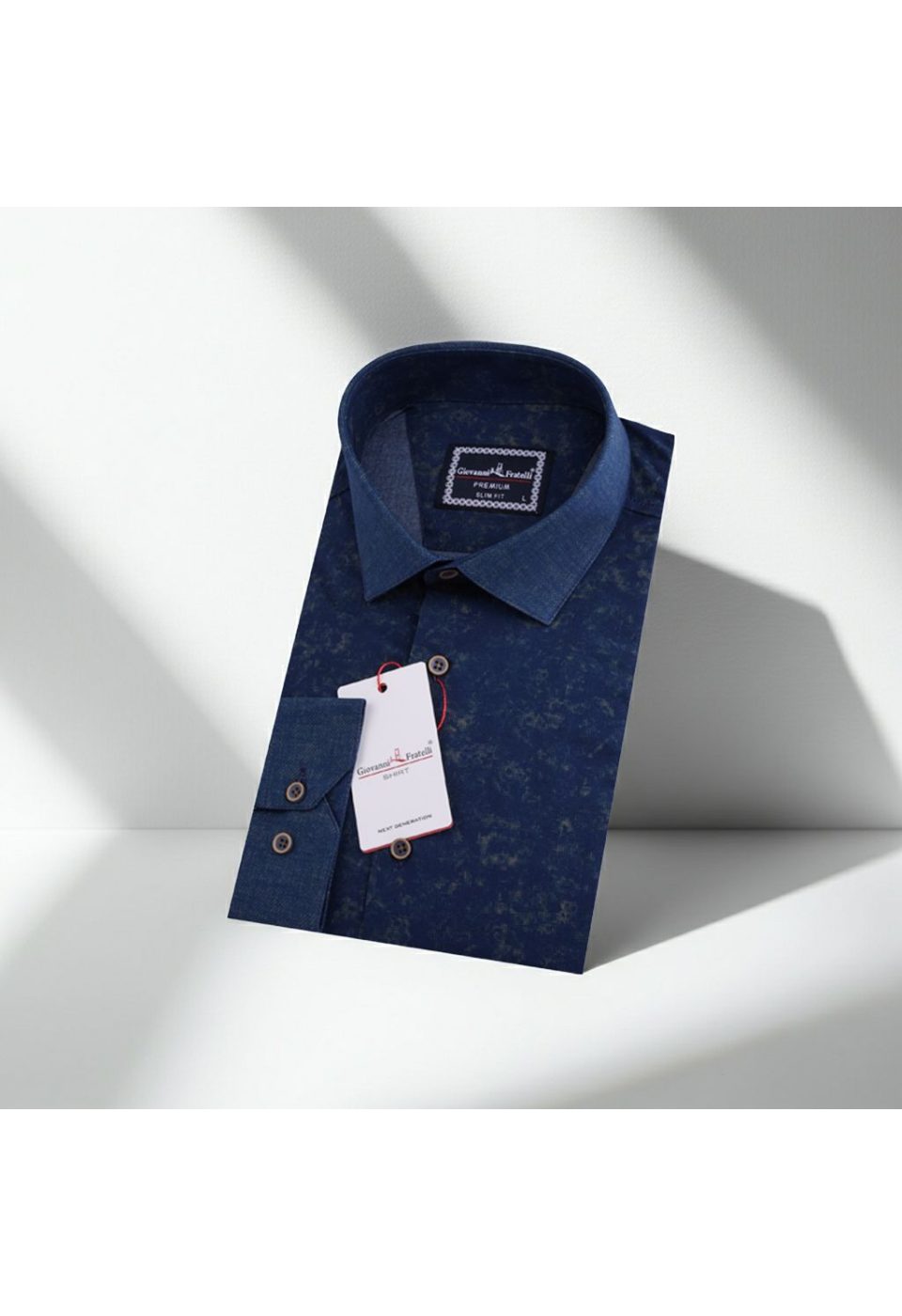 1621 CR KOT 003 Slim Fit Uzun Kol Desenli Erkek Gömlek 3GMK311621003 - Giovanni Fratelli