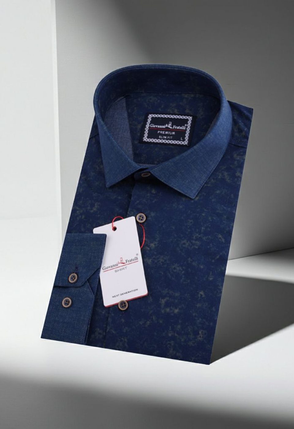 1621 CR KOT 003 Slim Fit Uzun Kol Desenli Erkek Gömlek 3GMK311621003 - Giovanni Fratelli