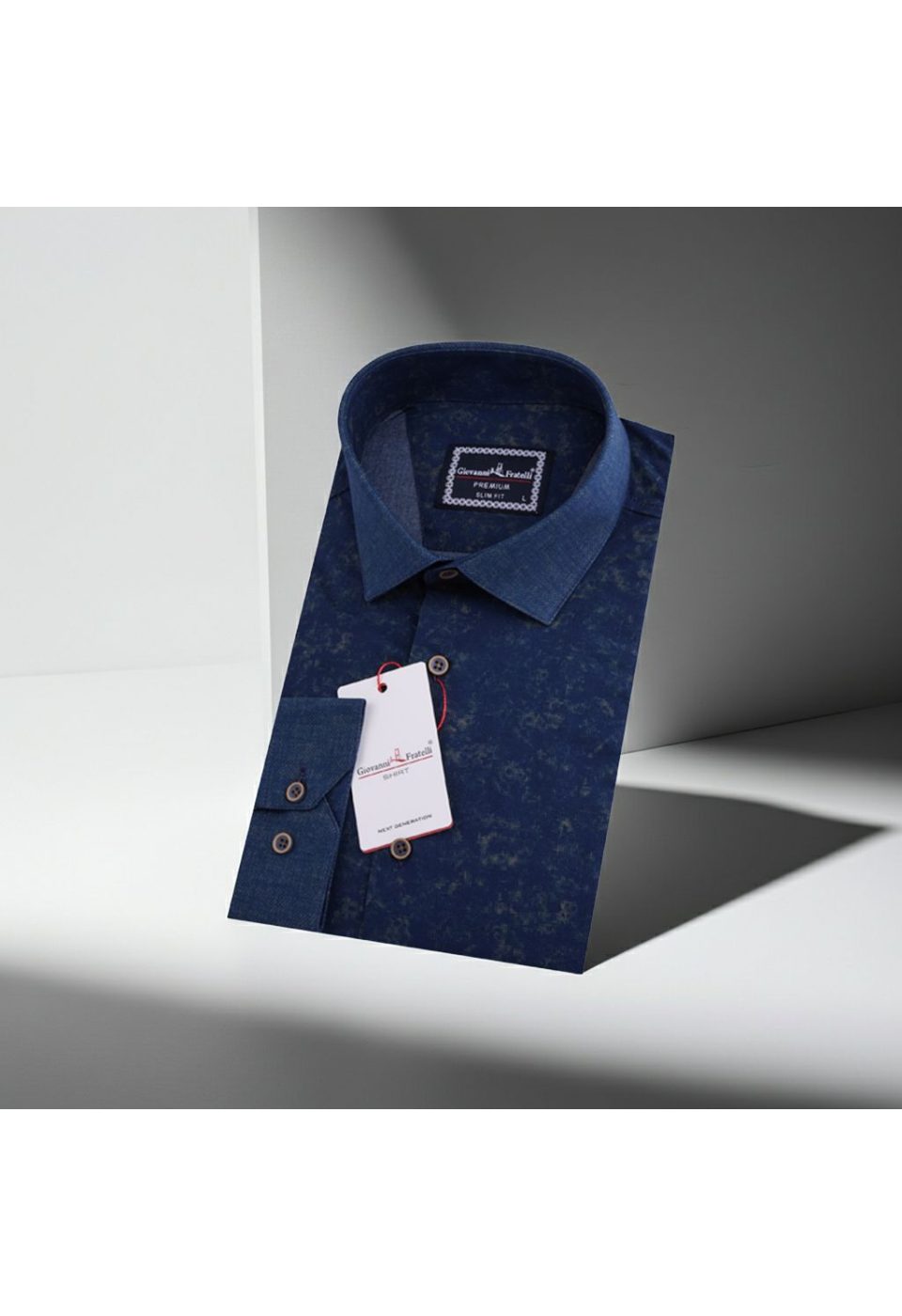 1621 CR KOT 003 Slim Fit Uzun Kol Desenli Erkek Gömlek 3GMK311621003 - Giovanni Fratelli
