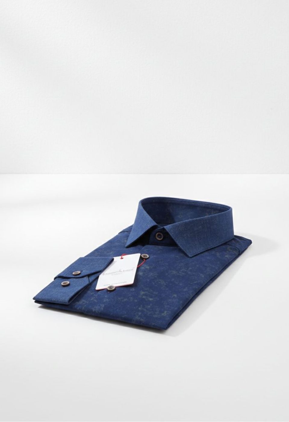 Slim Fit Uzun Kol Desenli Erkek Gömlek 3GMK311621003