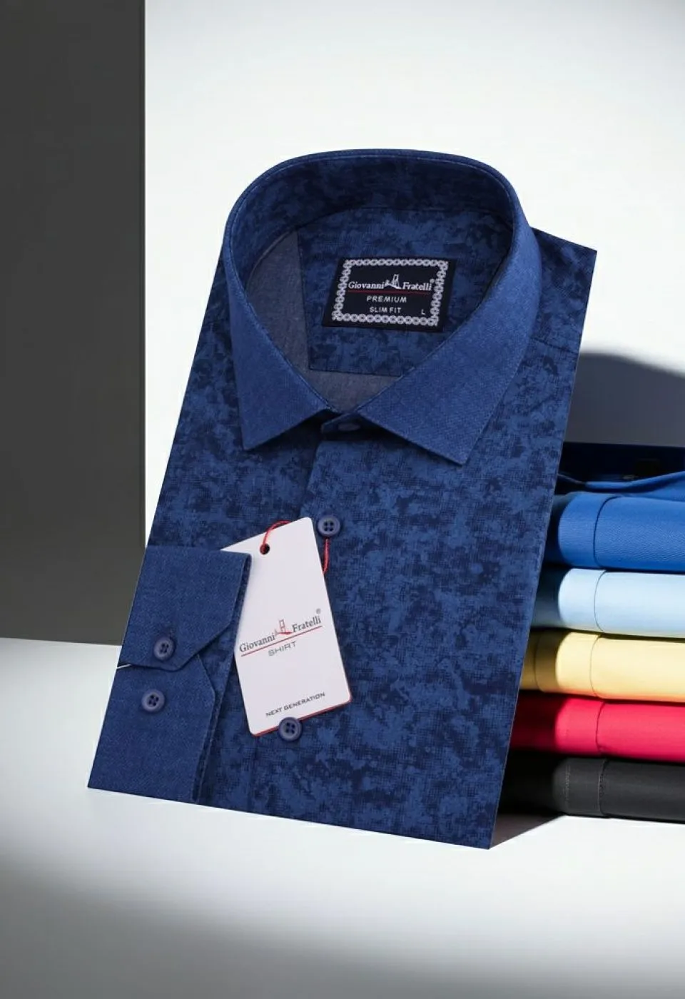 Slim Fit Uzun Kol Desenli Erkek Gömlek 3GMK311621006 - Giovanni Fratelli