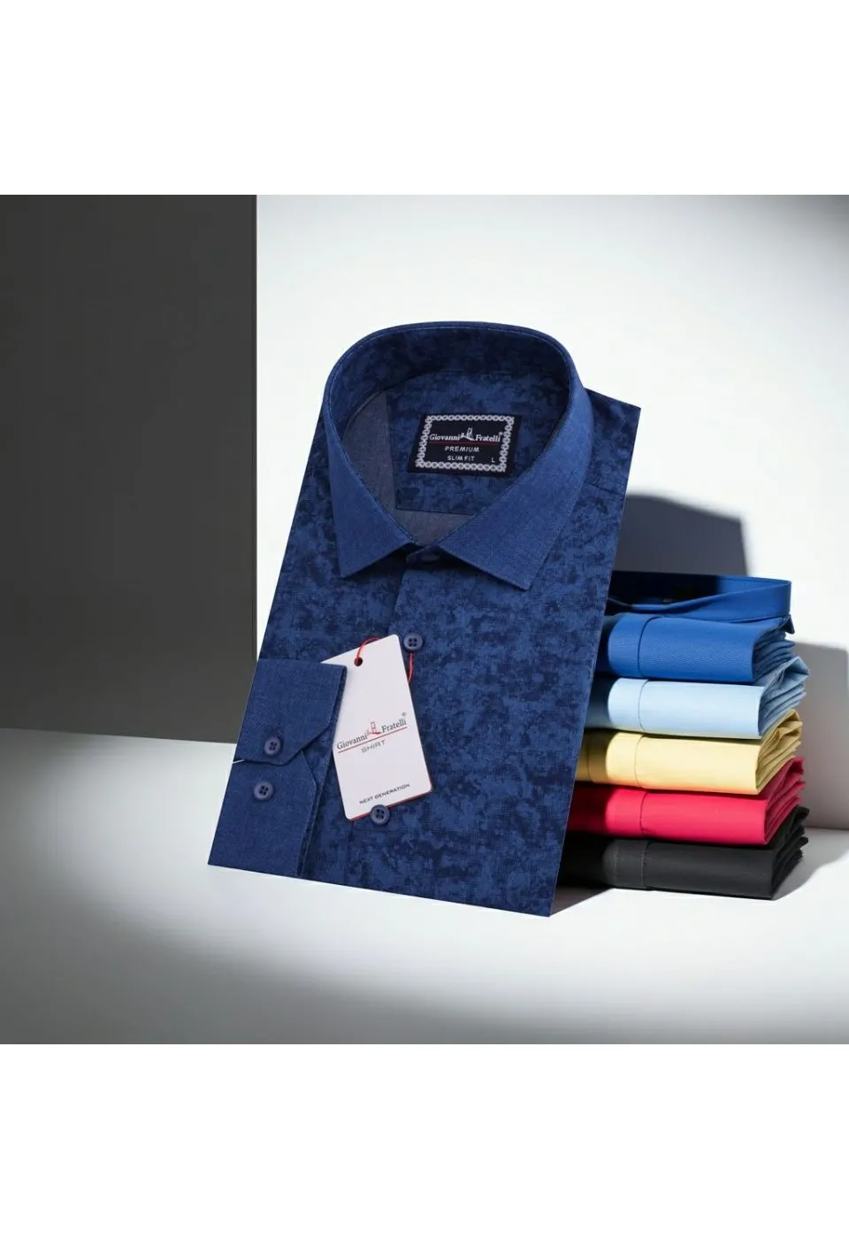 Slim Fit Uzun Kol Desenli Erkek Gömlek 3GMK311621006 - Giovanni Fratelli