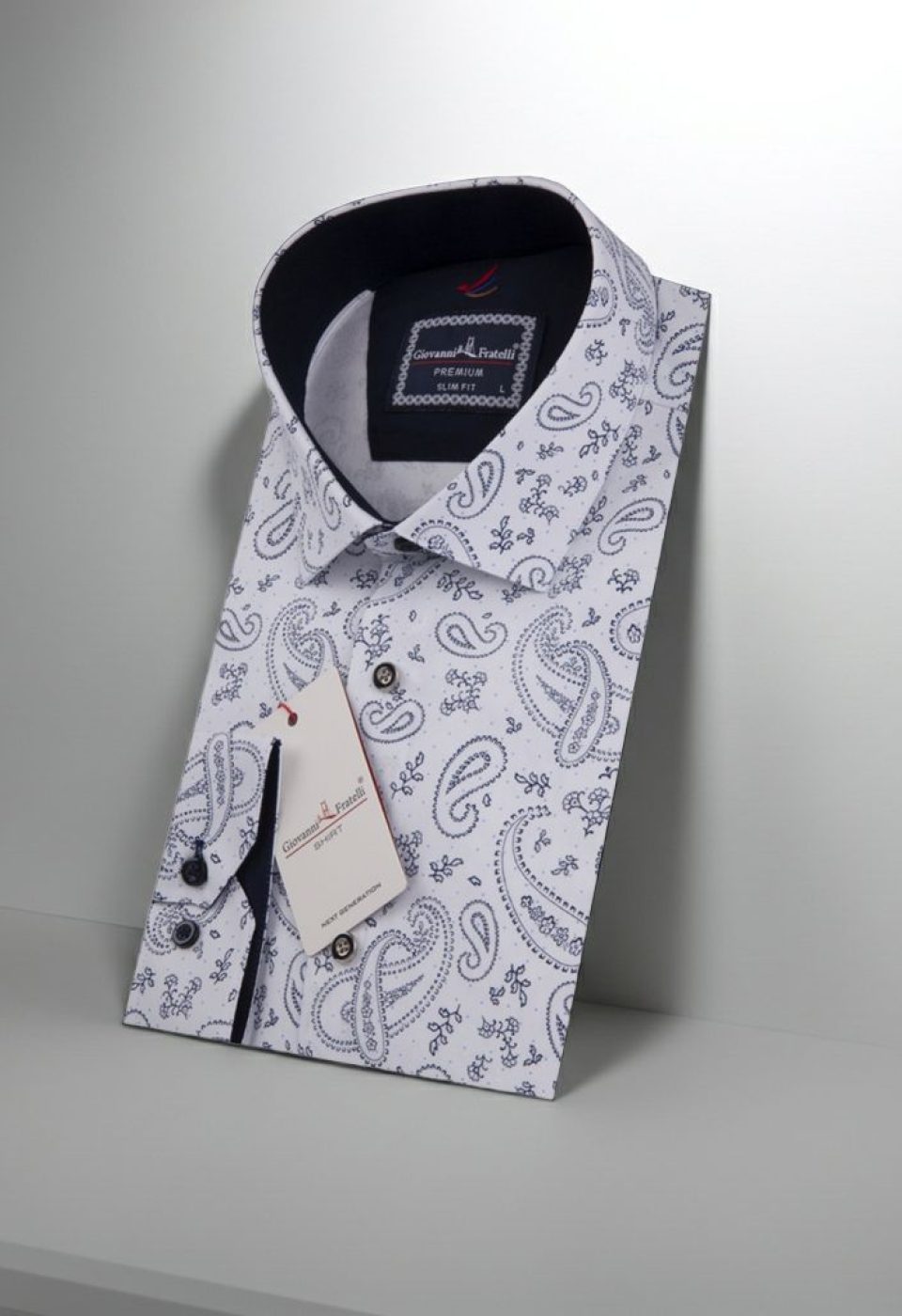 Slim Fit Uzun Kol Desenli Erkek Gömlek 3GMK311625001