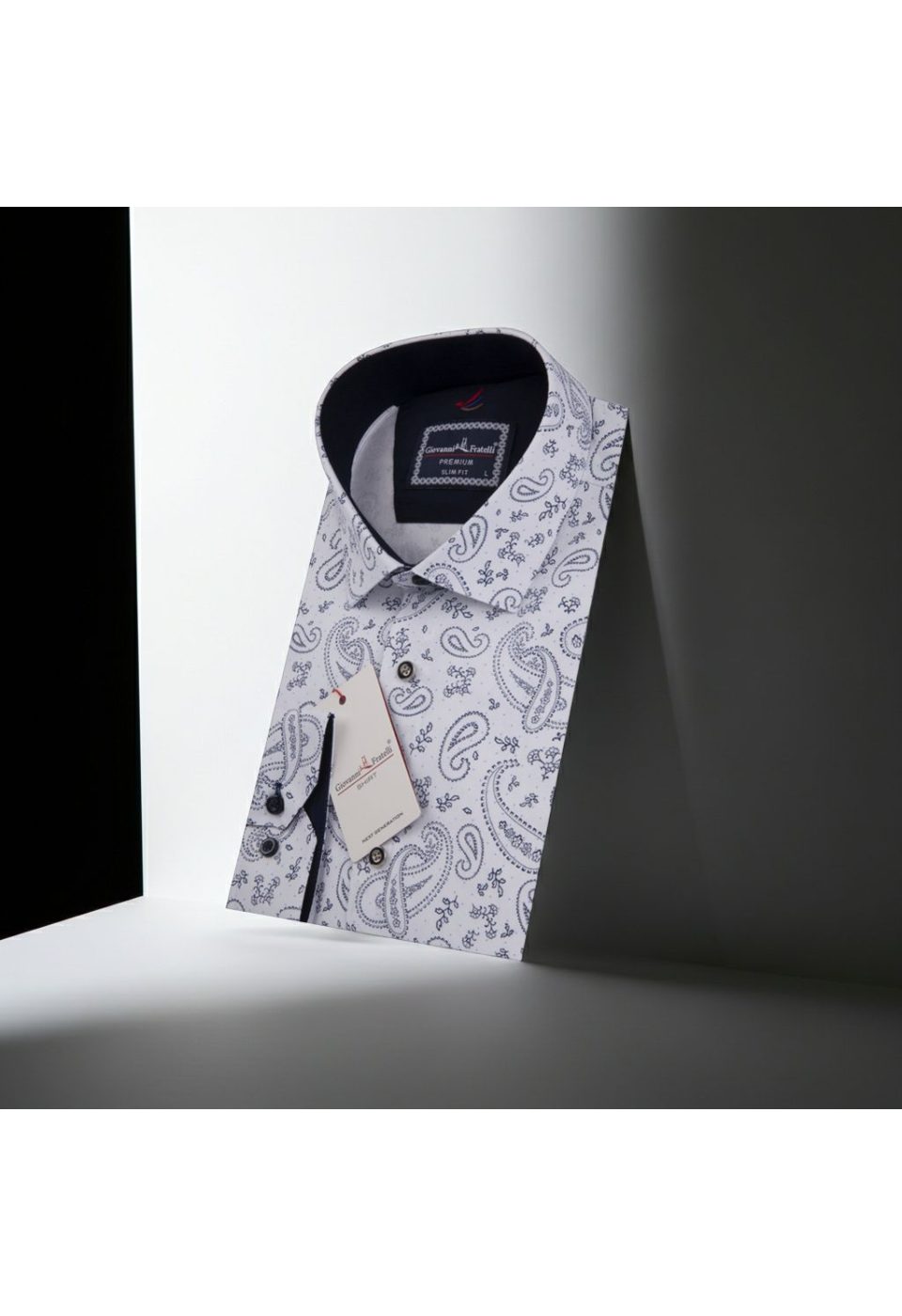 1625 CR KOT 001 Slim Fit Uzun Kol Desenli Erkek Gömlek 3GMK311625001 - Giovanni Fratelli