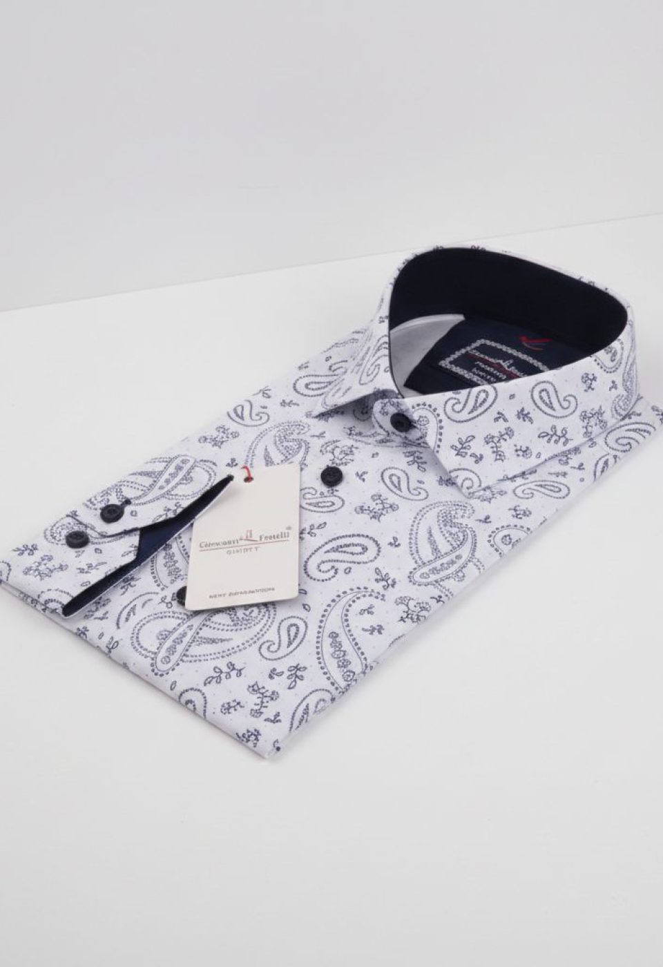 1625 CR KOT 001 Slim Fit Uzun Kol Desenli Erkek Gömlek 3GMK311625001 - Giovanni Fratelli