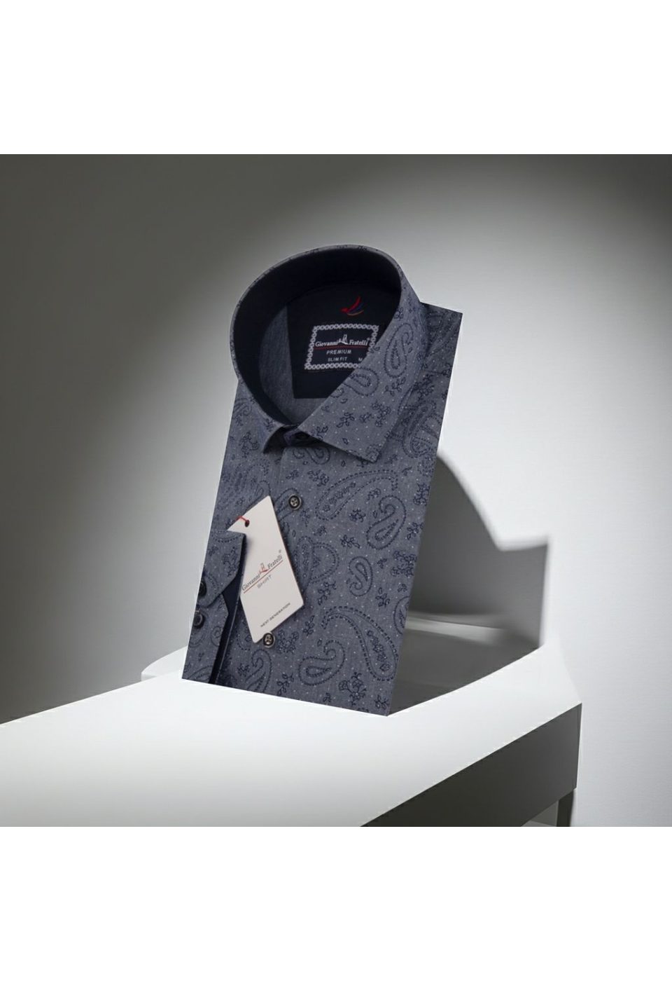 1625 CR KOT 005 Slim Fit Uzun Kol Desenli Erkek Gömlek 3GMK311625005 - Giovanni Fratelli