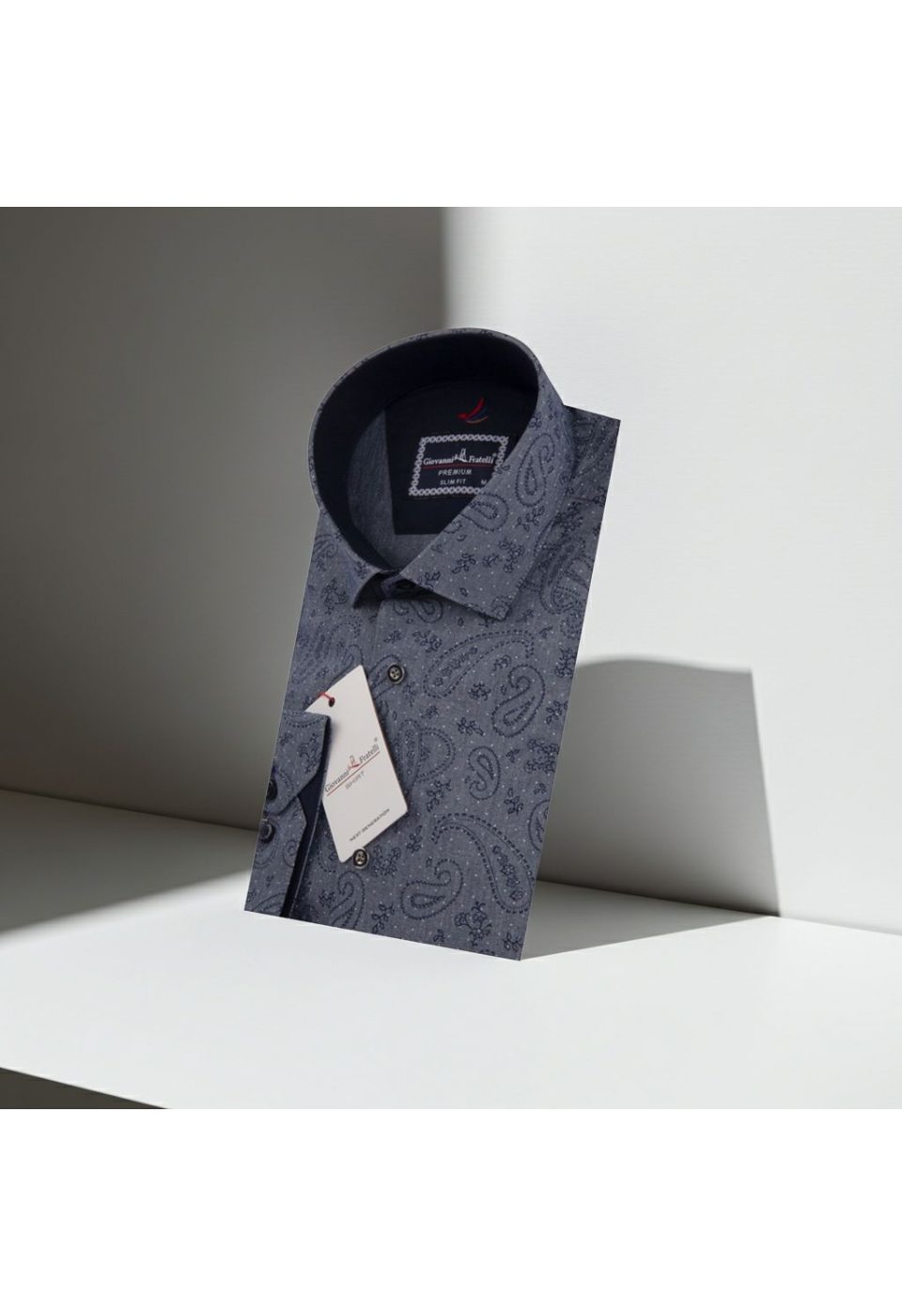 1625 CR KOT 005 Slim Fit Uzun Kol Desenli Erkek Gömlek 3GMK311625005 - Giovanni Fratelli