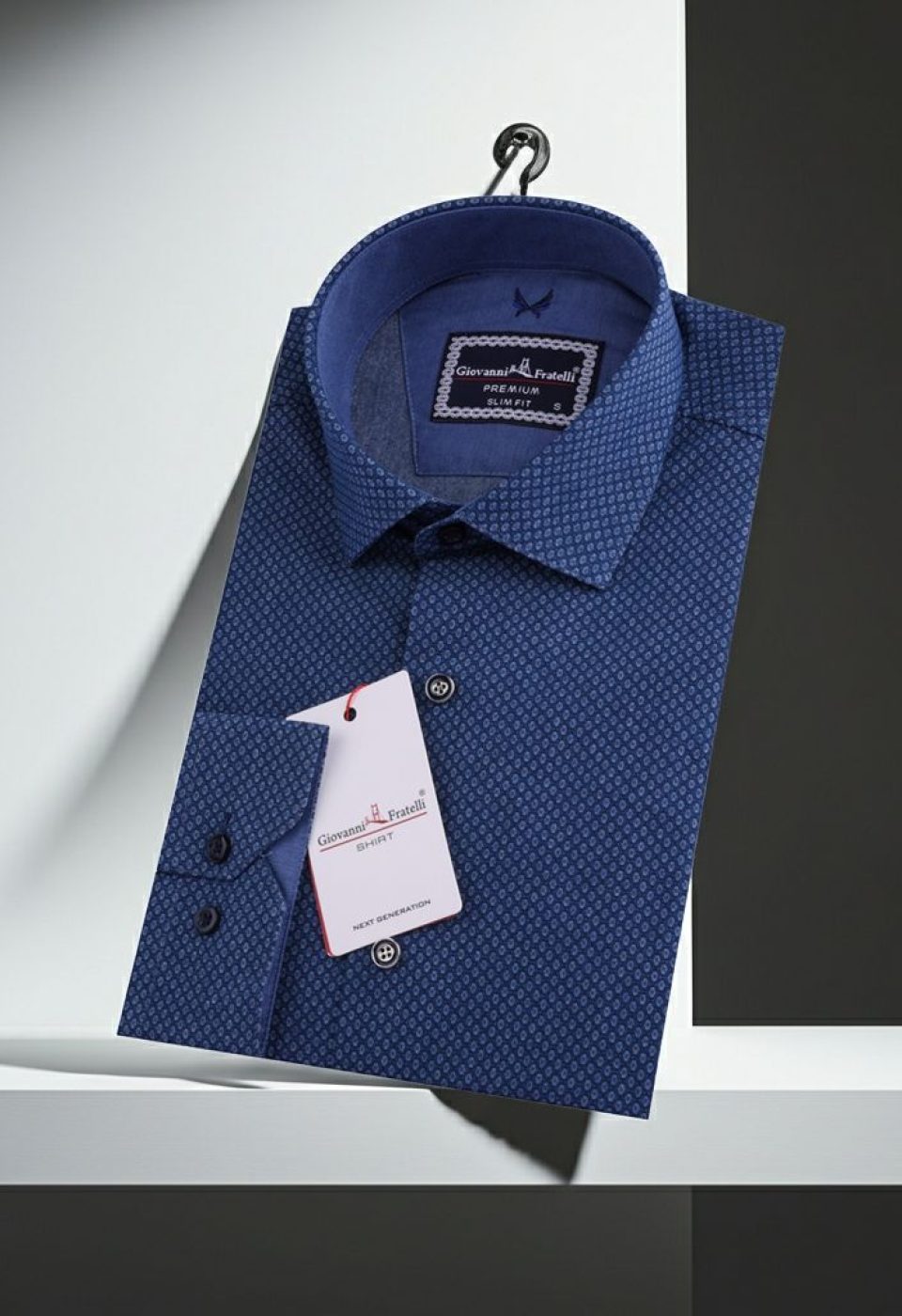 Slim Fit Uzun Kol Desenli Erkek Gömlek 3GMK311626001 - Giovanni Fratelli