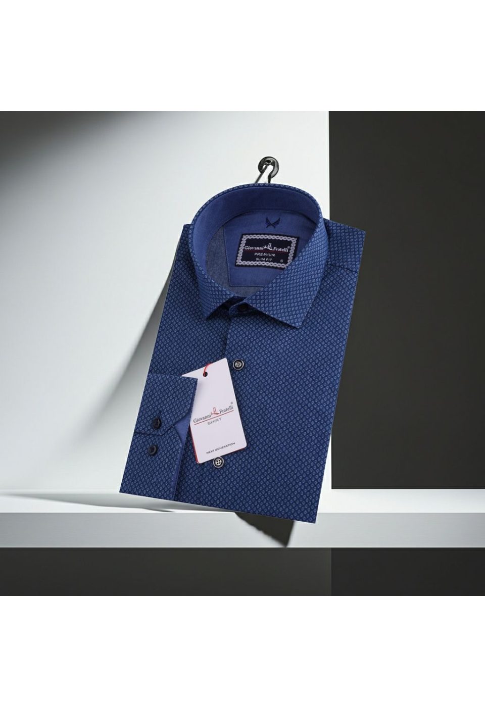 Slim Fit Uzun Kol Desenli Erkek Gömlek 3GMK311626001 - Giovanni Fratelli