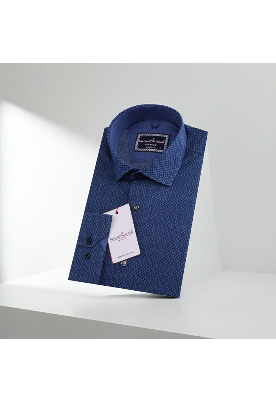 Slim Fit Uzun Kol Desenli Erkek Gömlek 3GMK311626001 - Giovanni Fratelli