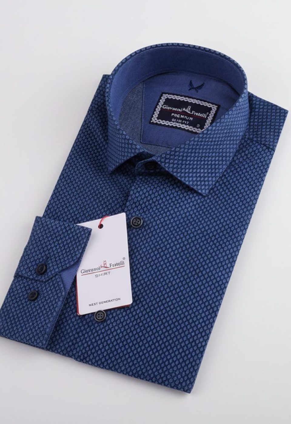 Slim Fit Uzun Kol Desenli Erkek Gömlek 3GMK311626001 - Giovanni Fratelli