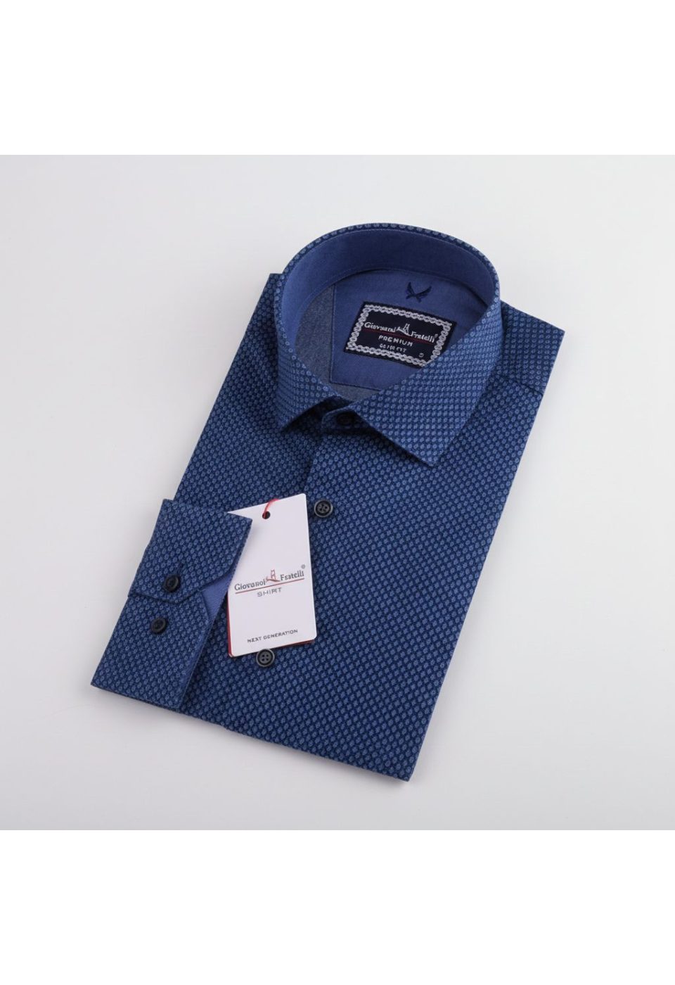 Slim Fit Uzun Kol Desenli Erkek Gömlek 3GMK311626001 - Giovanni Fratelli
