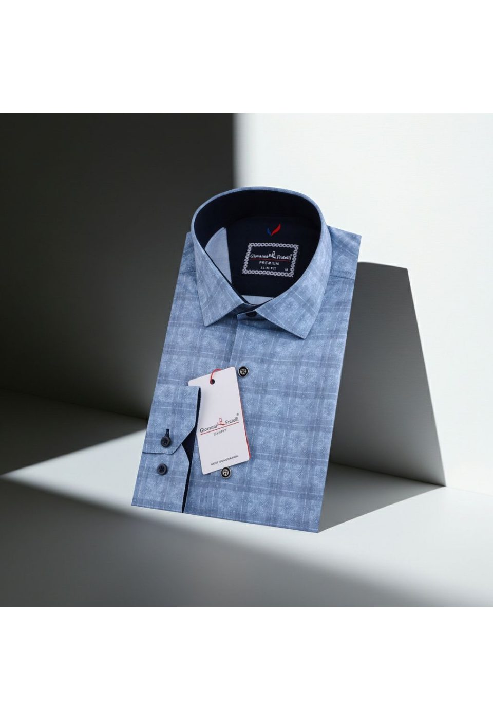 1632 CR KOT 002 Slim Fit Uzun Kol Desenli Erkek Gömlek 3GMK311632002 - Giovanni Fratelli