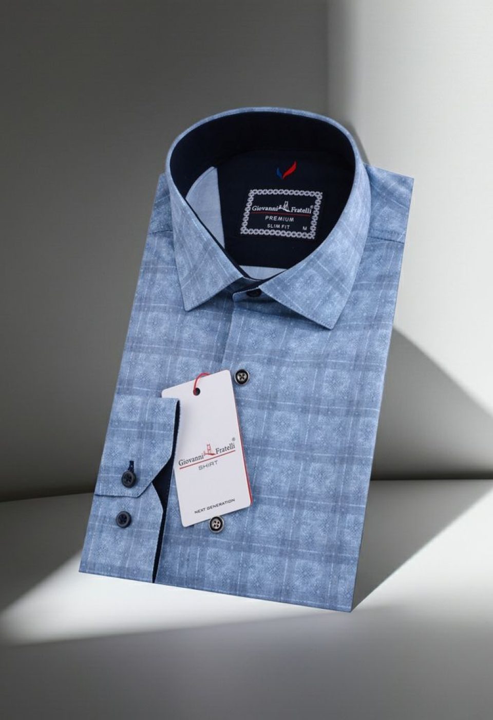 1632 CR KOT 002 Slim Fit Uzun Kol Desenli Erkek Gömlek 3GMK311632002 - Giovanni Fratelli