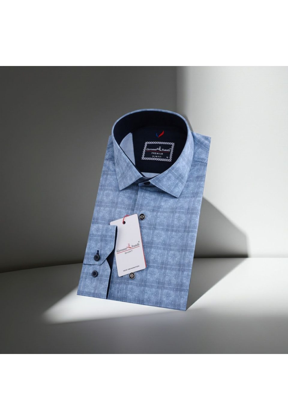 1632 CR KOT 002 Slim Fit Uzun Kol Desenli Erkek Gömlek 3GMK311632002 - Giovanni Fratelli