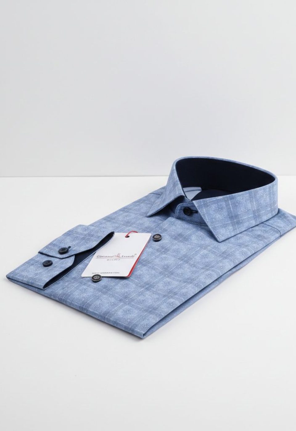 Slim Fit Uzun Kol Desenli Erkek Gömlek 3GMK311632002