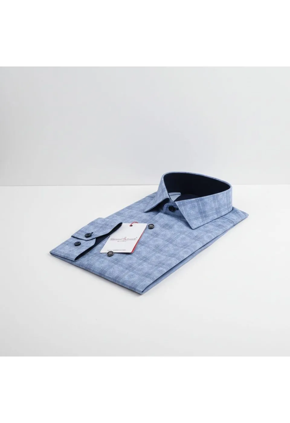 Slim Fit Uzun Kol Desenli Erkek Gömlek 3GMK311632002 - Giovanni Fratelli