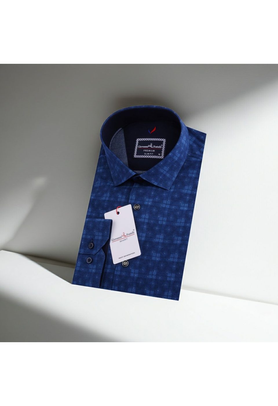 1632 CR KOT 003 Slim Fit Uzun Kol Desenli Erkek Gömlek 3GMK311632003 - Giovanni Fratelli