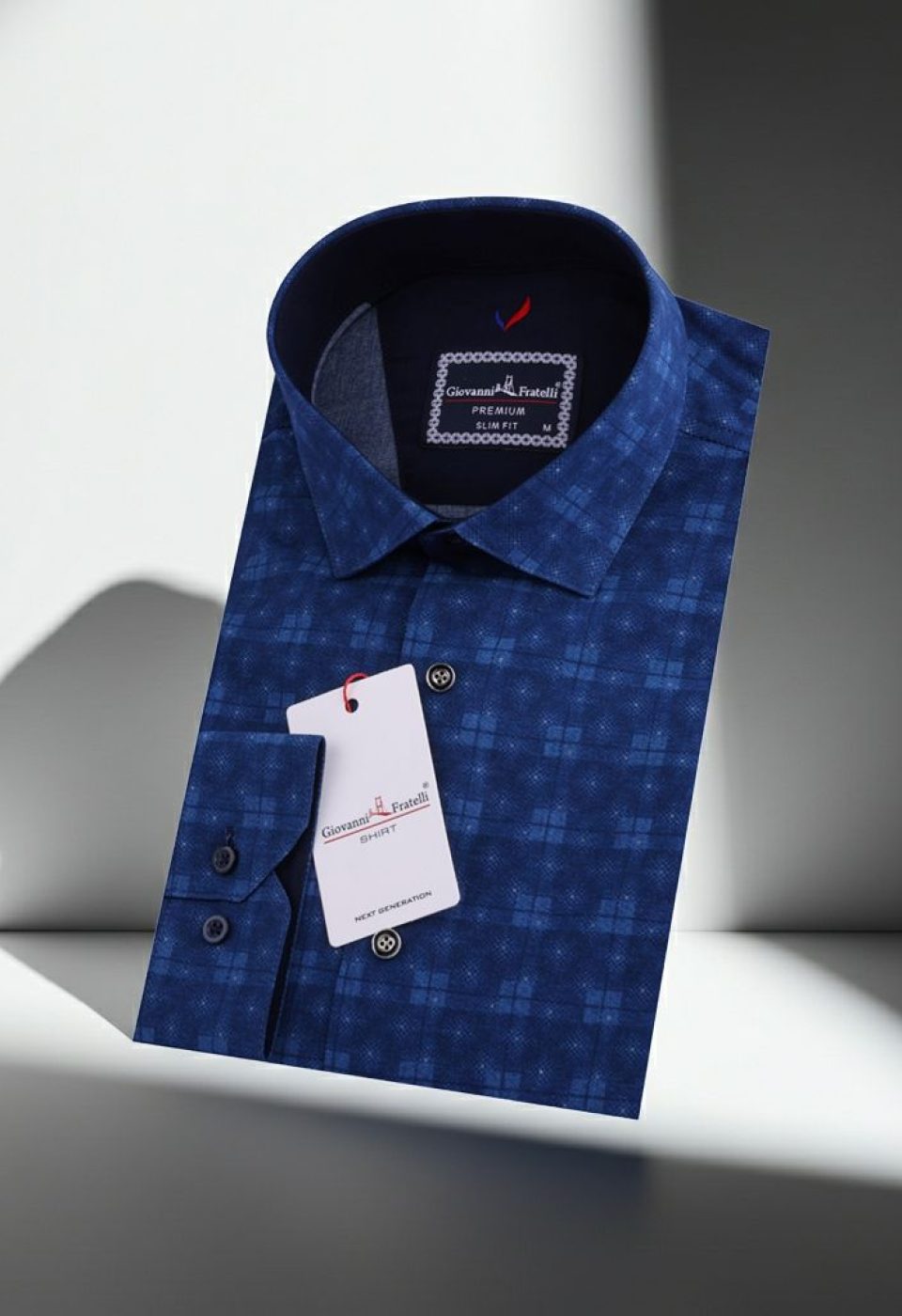 1632 CR KOT 003 Slim Fit Uzun Kol Desenli Erkek Gömlek 3GMK311632003 - Giovanni Fratelli