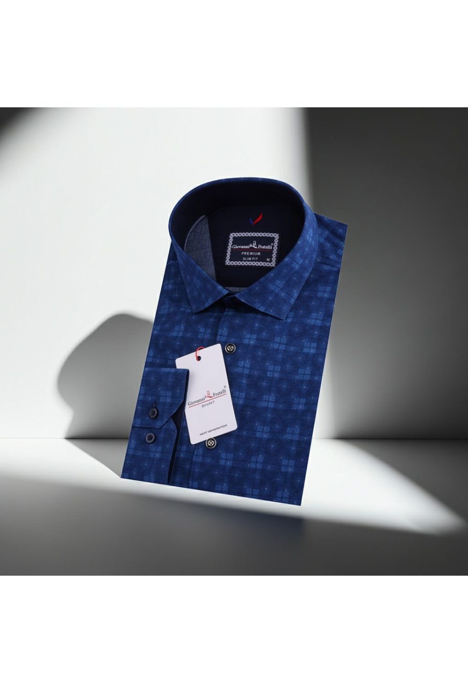 1632 CR KOT 003 Slim Fit Uzun Kol Desenli Erkek Gömlek 3GMK311632003 - Giovanni Fratelli