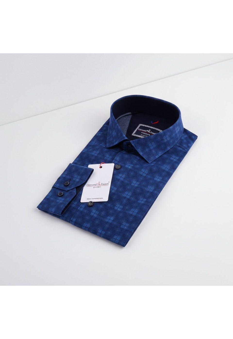 1632 CR KOT 003 Slim Fit Uzun Kol Desenli Erkek Gömlek 3GMK311632003 - Giovanni Fratelli