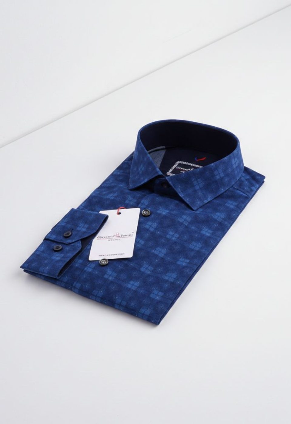 1632 CR KOT 003 Slim Fit Uzun Kol Desenli Erkek Gömlek 3GMK311632003 - Giovanni Fratelli