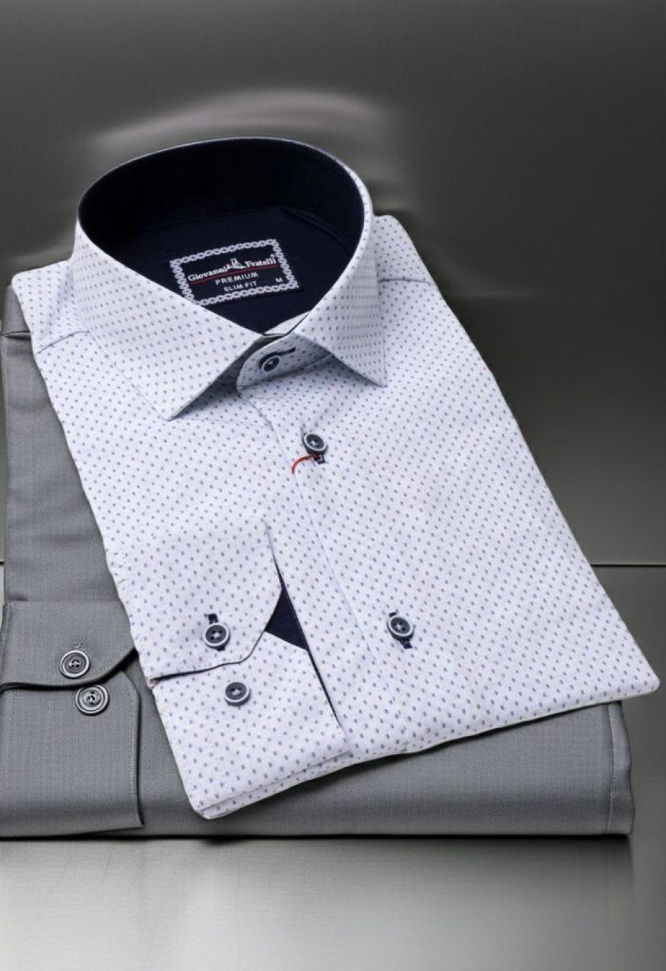 Slim Fit Uzun Kol Desenli Erkek Gömlek 3GMK311634001