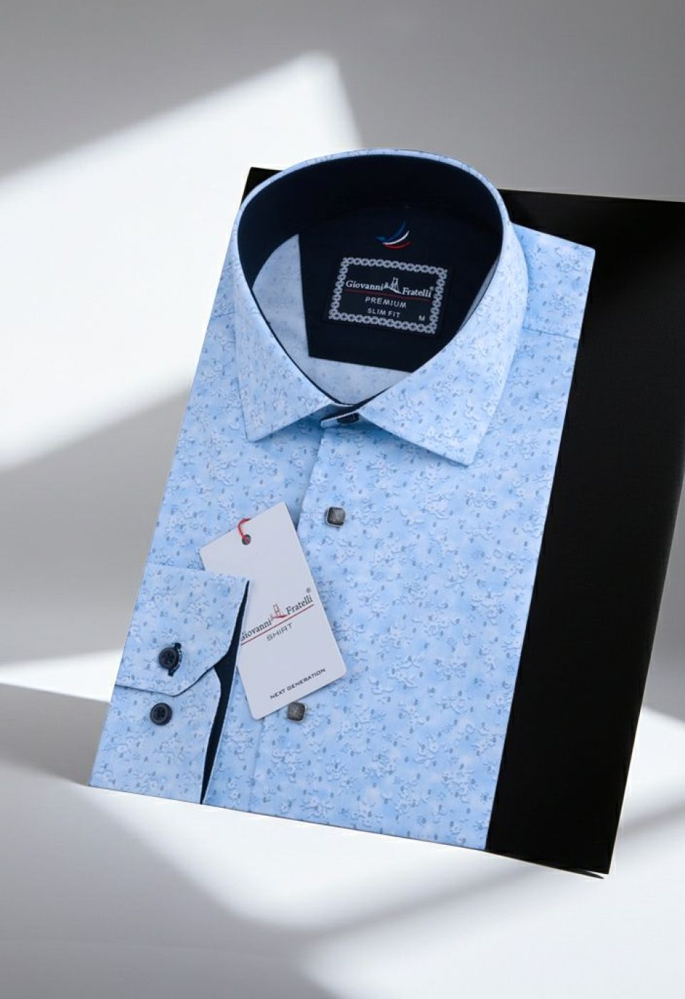 Slim Fit Uzun Kol Desenli Erkek Gömlek 3GMK311637004
