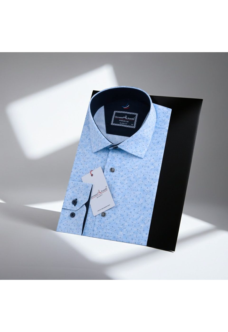 Slim Fit Uzun Kol Desenli Erkek Gömlek 3GMK311637004 - Giovanni Fratelli