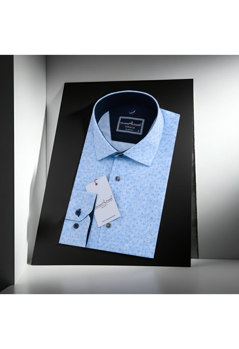 Slim Fit Uzun Kol Desenli Erkek Gömlek 3GMK311637004 - Giovanni Fratelli