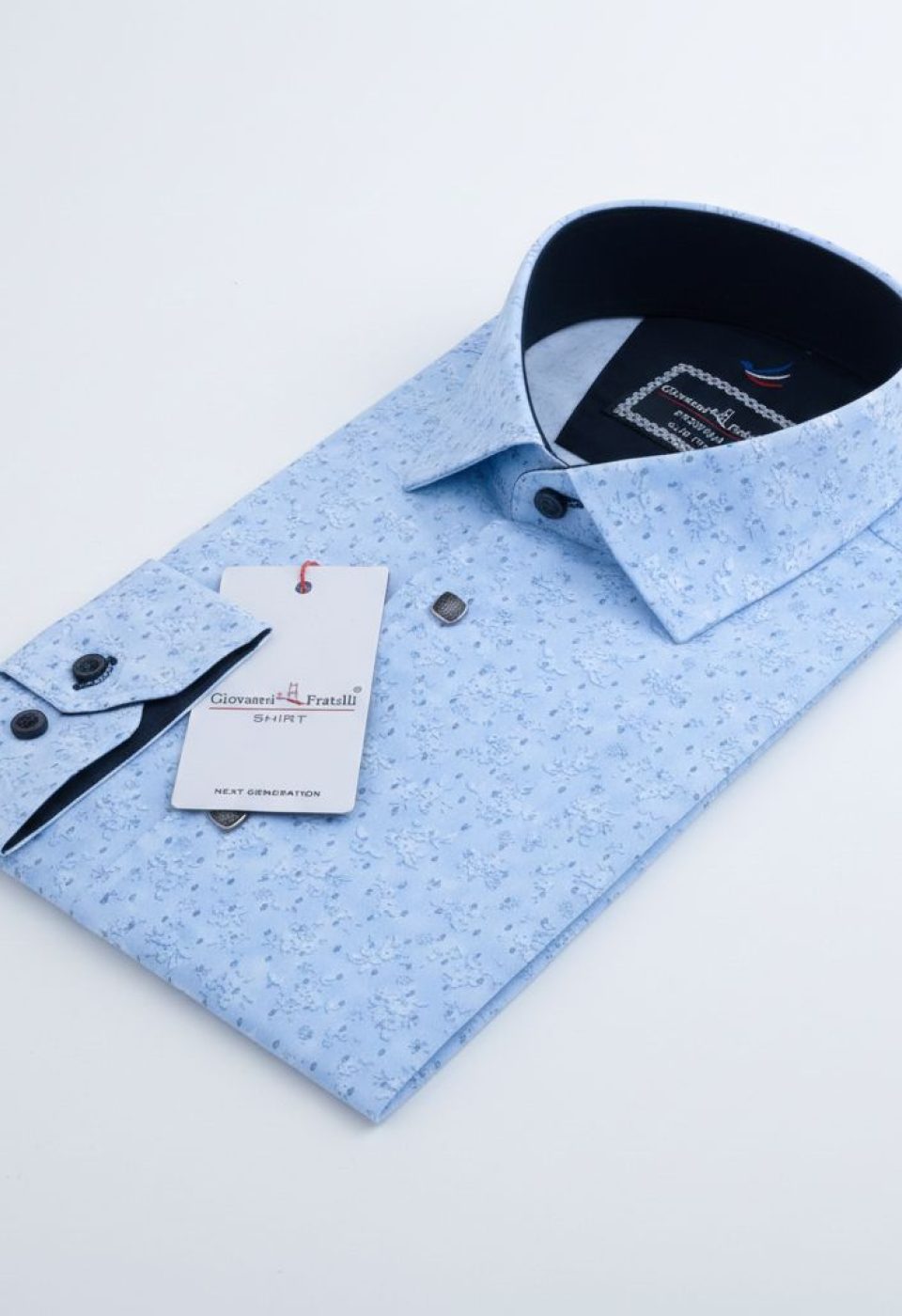 Slim Fit Uzun Kol Desenli Erkek Gömlek 3GMK311637004