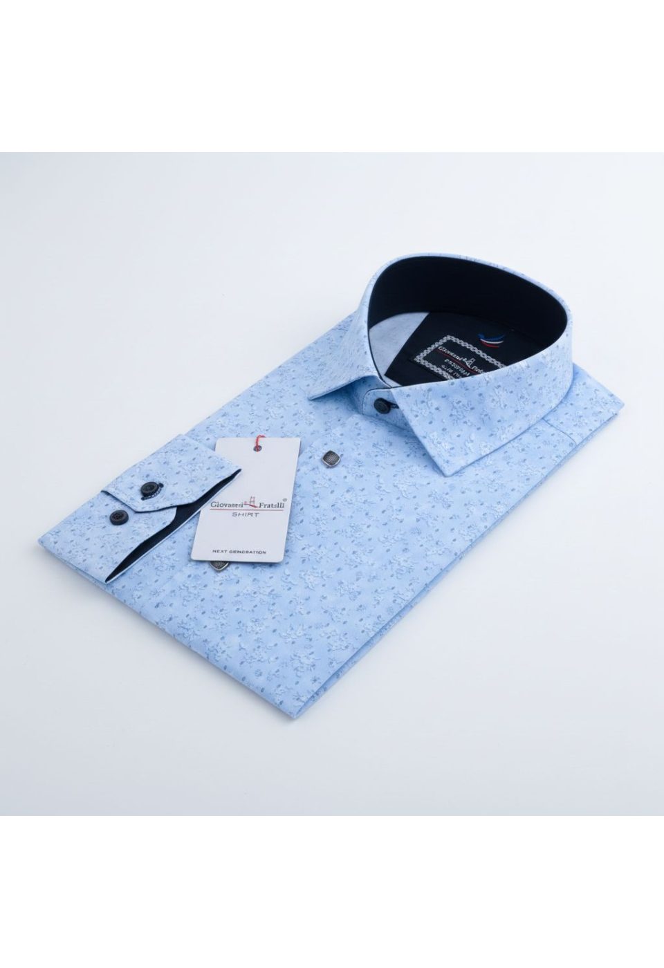 Slim Fit Uzun Kol Desenli Erkek Gömlek 3GMK311637004 - Giovanni Fratelli