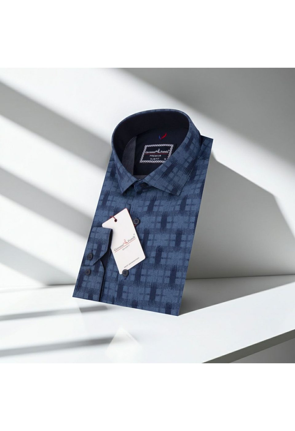 1638 CR KOT 013 Slim Fit Uzun Kol Desenli Erkek Gömlek 3GMK311638013 - Giovanni Fratelli