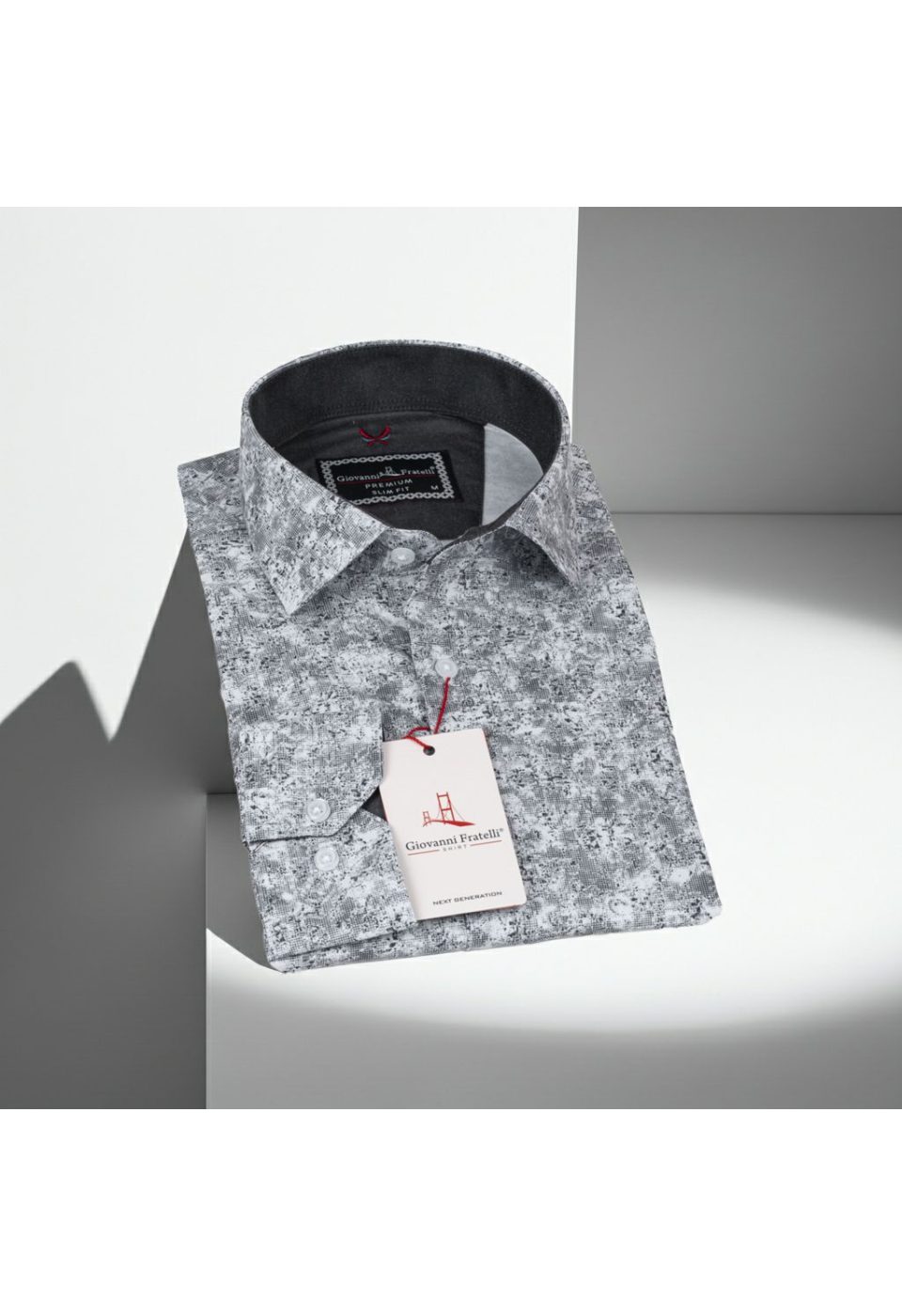 Slim Fit Uzun Kol Desenli Dijital Baskılı Erkek Gömlek 3GMK311641001 - Giovanni Fratelli