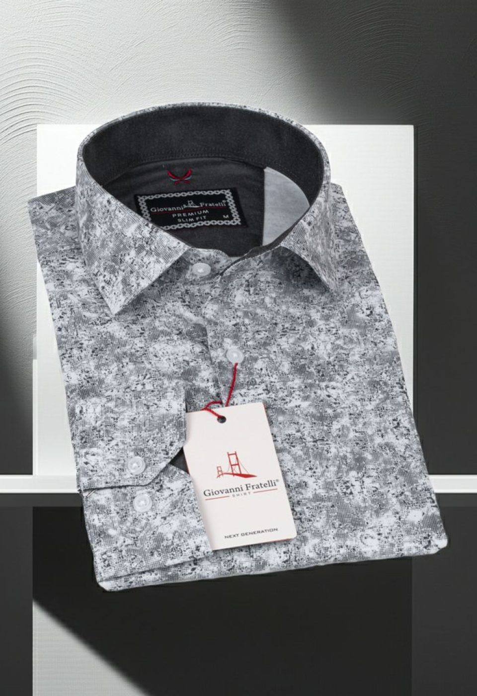 Slim Fit Uzun Kol Desenli Dijital Baskılı Erkek Gömlek 3GMK311641001 - Giovanni Fratelli