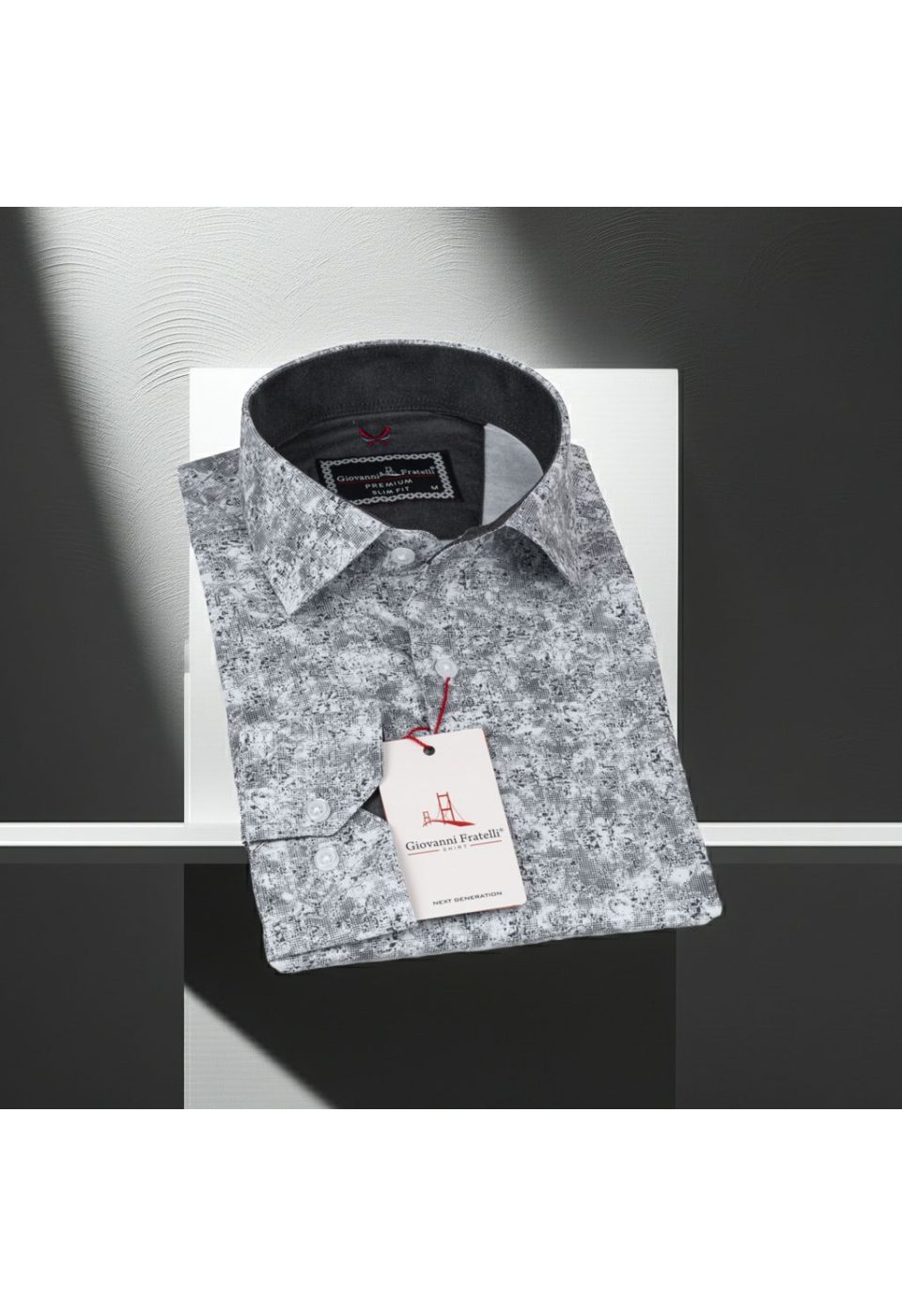 Slim Fit Uzun Kol Desenli Dijital Baskılı Erkek Gömlek 3GMK311641001 - Giovanni Fratelli