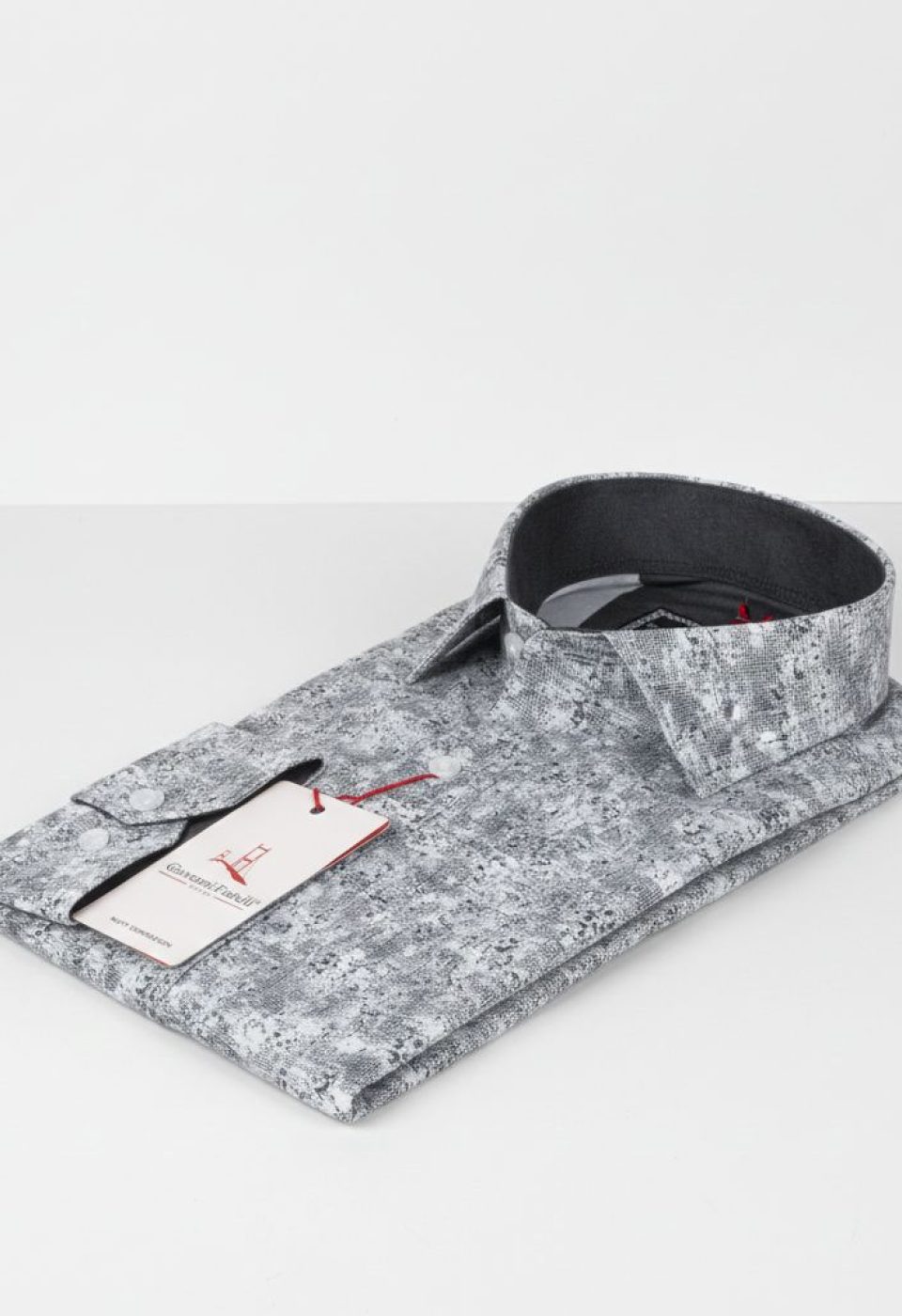 Slim Fit Uzun Kol Desenli Dijital Baskılı Erkek Gömlek 3GMK311641001