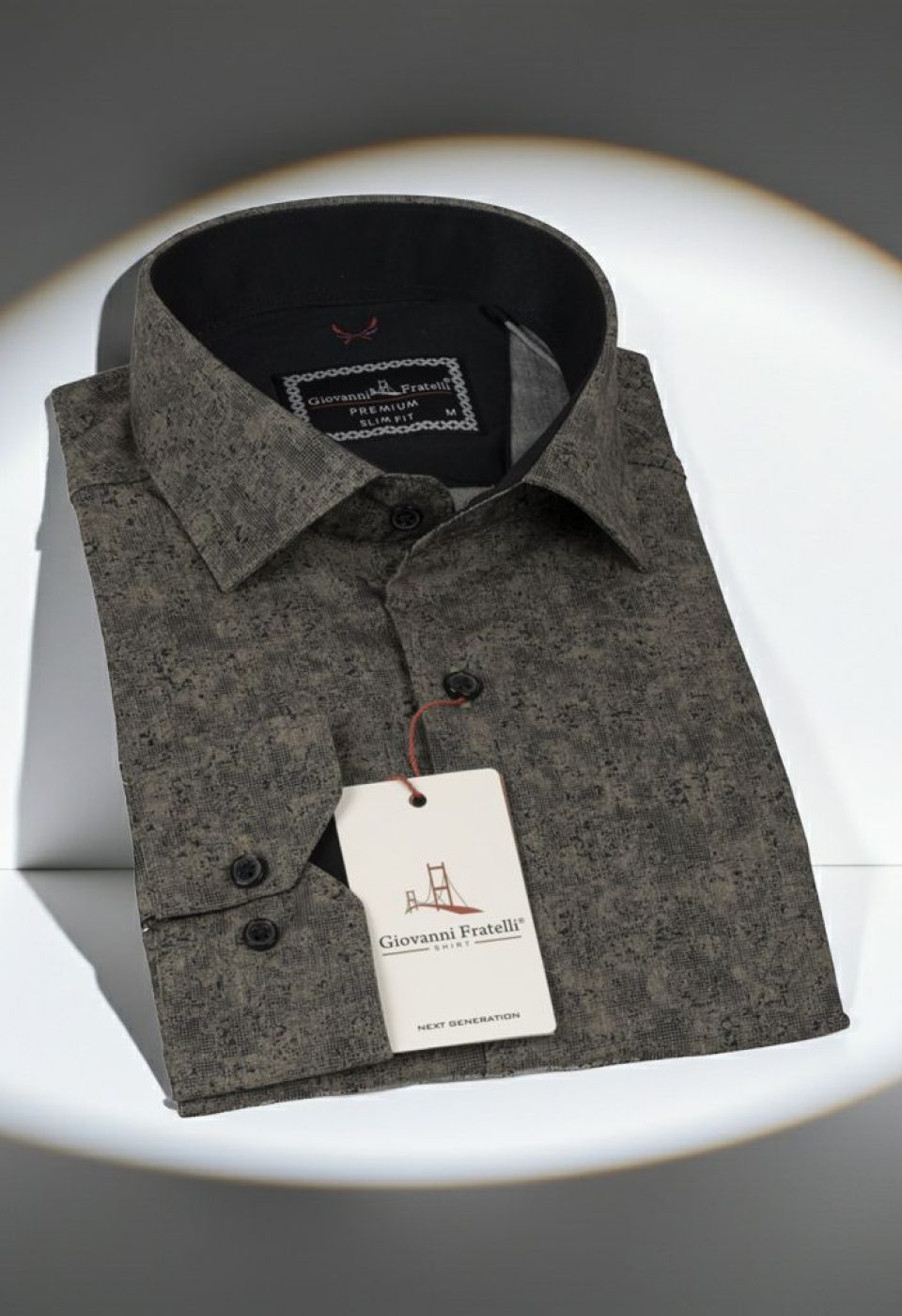 Slim Fit Uzun Kol Desenli Dijital Baskılı Erkek Gömlek 3GMK311641012 - Giovanni Fratelli