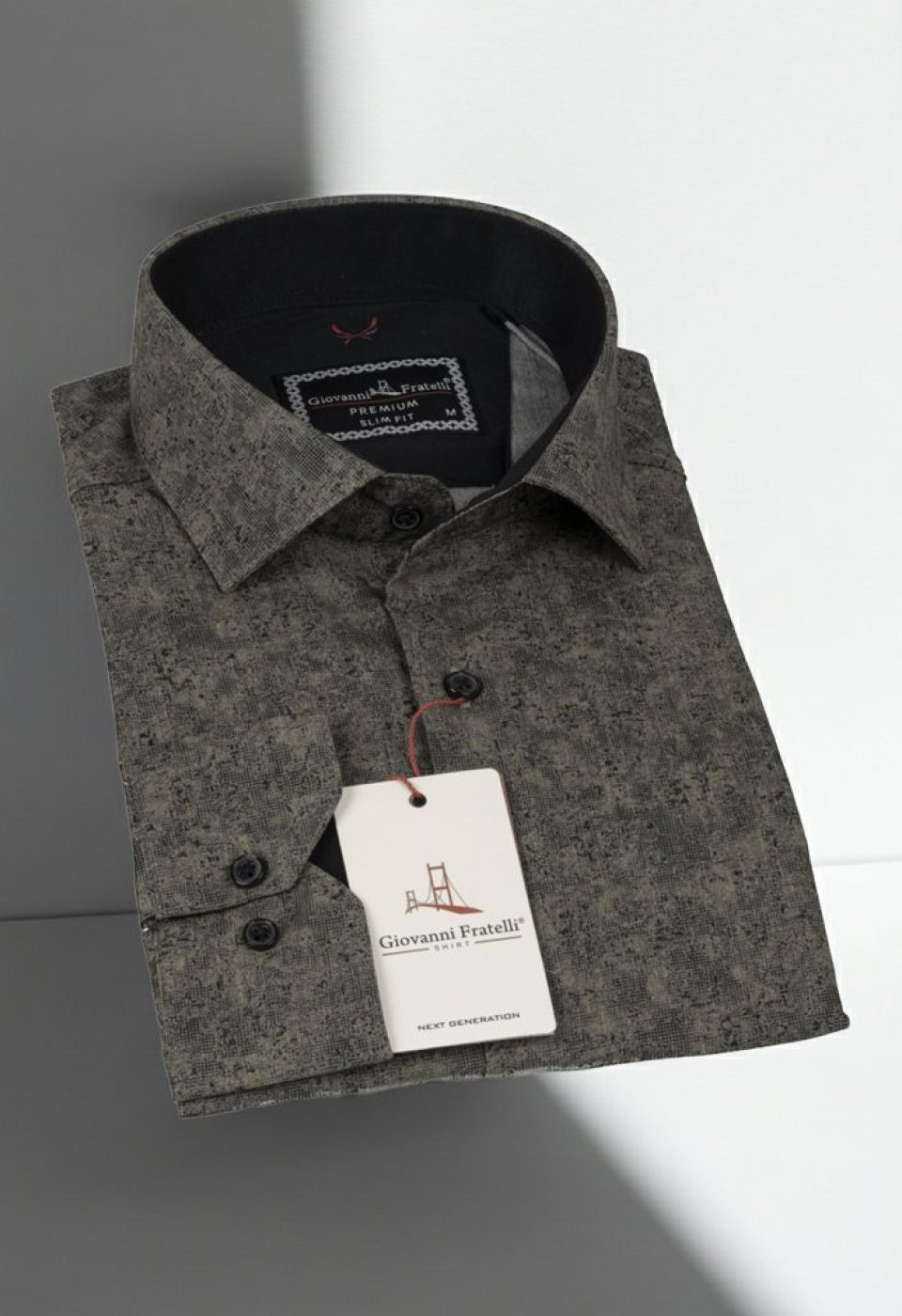 Slim Fit Uzun Kol Desenli Dijital Baskılı Erkek Gömlek 3GMK311641012