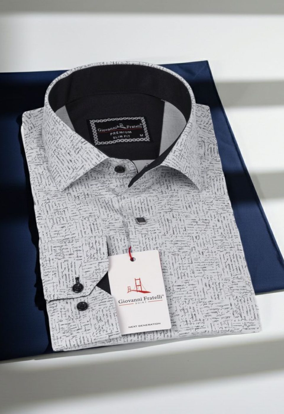 Slim Fit Uzun Kol Dijital Baskılı Desenli Erkek Gömlek 3GMK311642002 - Giovanni Fratelli