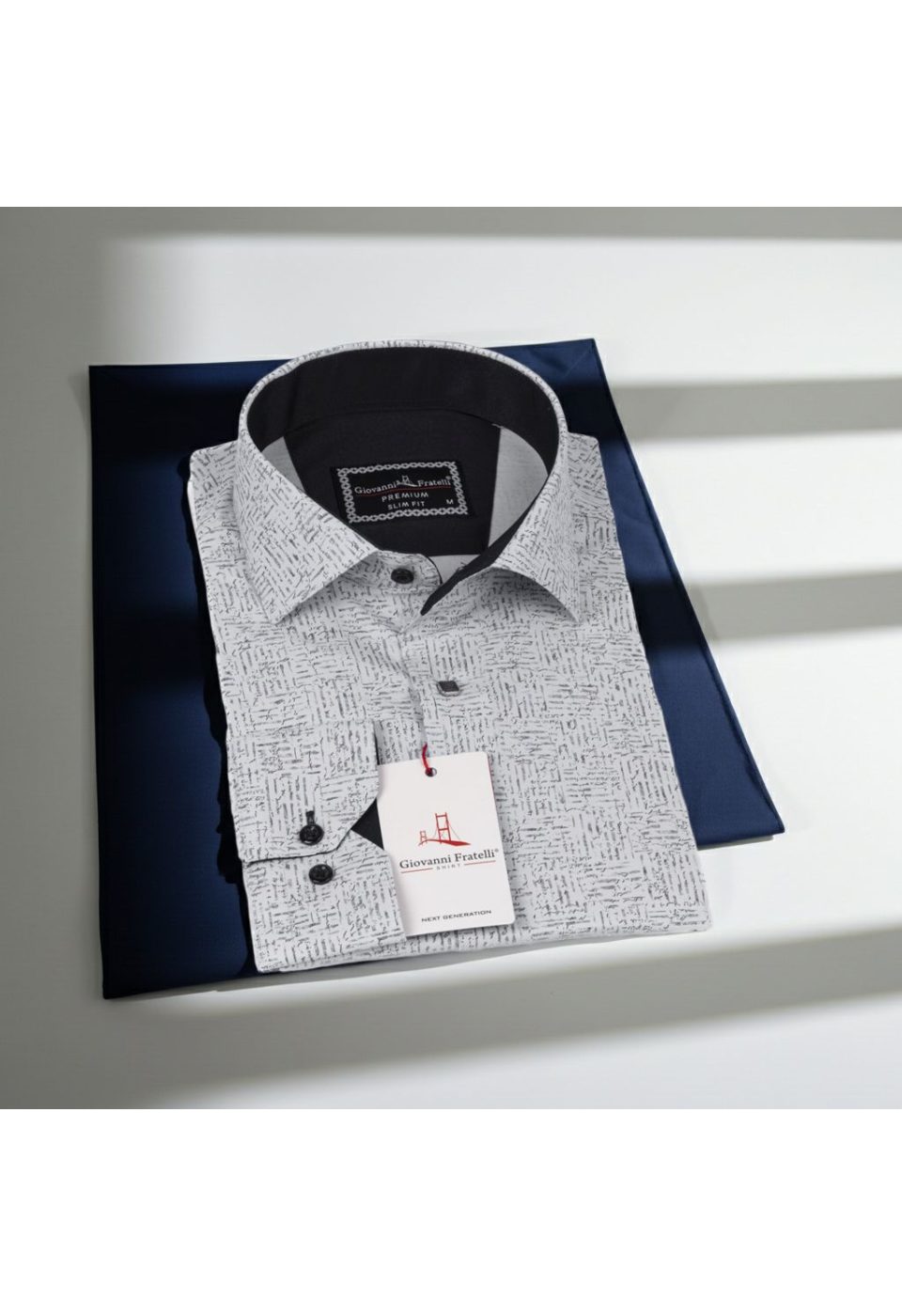 Slim Fit Uzun Kol Dijital Baskılı Desenli Erkek Gömlek 3GMK311642002 - Giovanni Fratelli