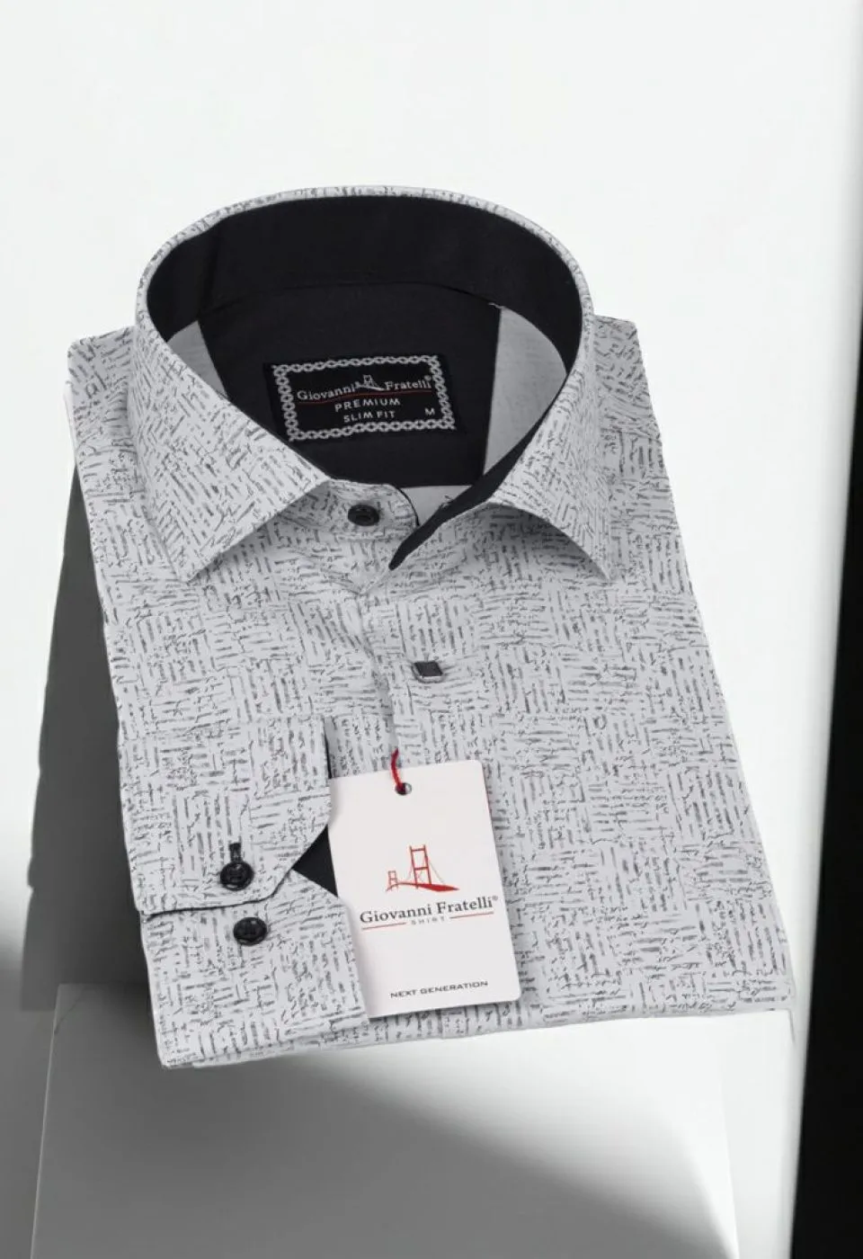 Slim Fit Uzun Kol Dijital Baskılı Desenli Erkek Gömlek 3GMK311642002 - Giovanni Fratelli