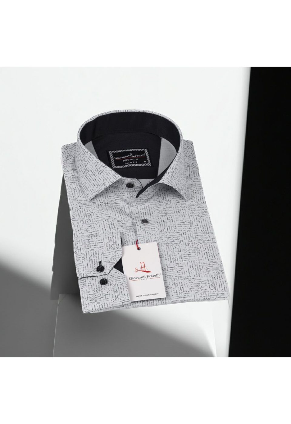 Slim Fit Uzun Kol Dijital Baskılı Desenli Erkek Gömlek 3GMK311642002 - Giovanni Fratelli