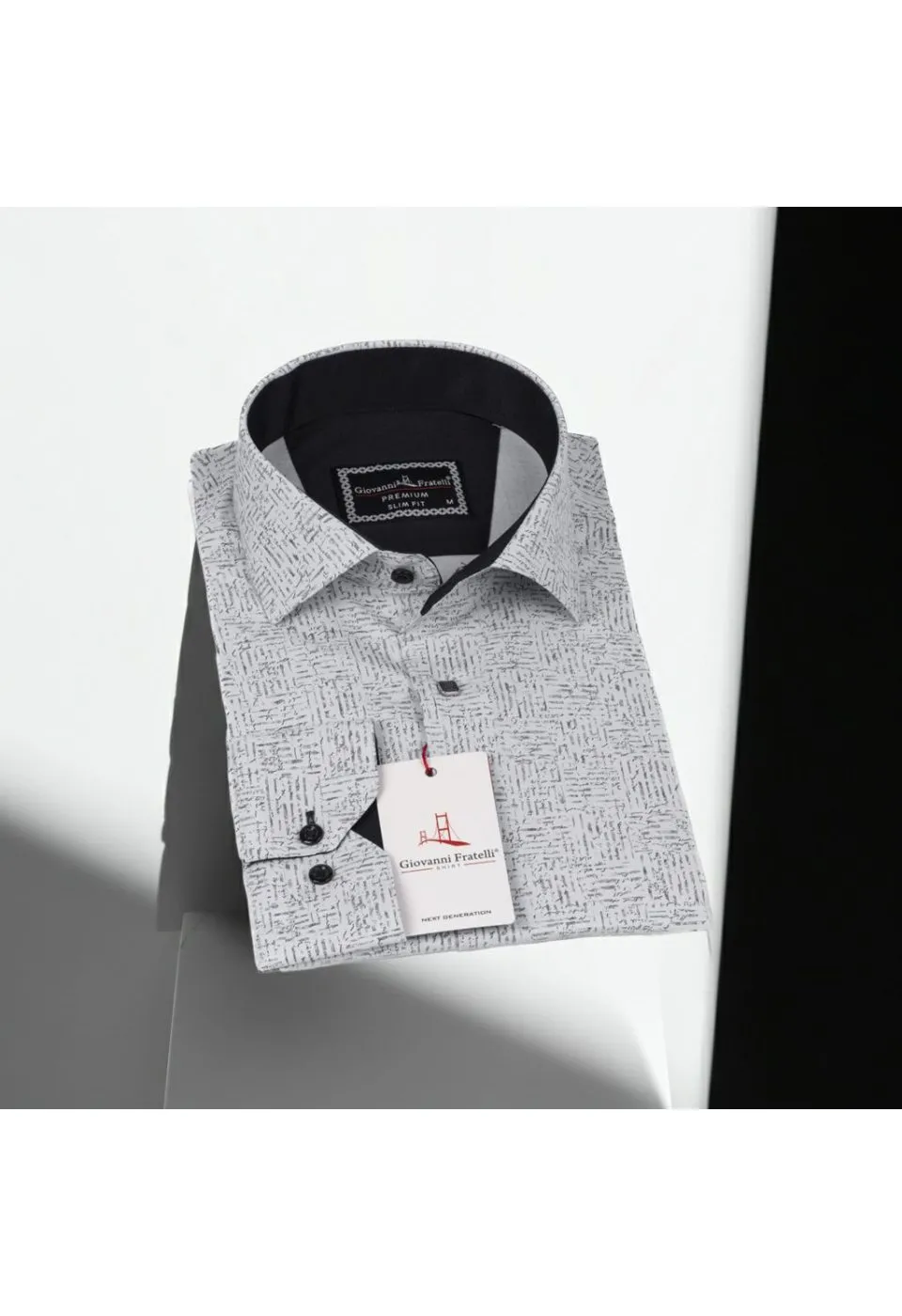 Slim Fit Uzun Kol Dijital Baskılı Desenli Erkek Gömlek 3GMK311642002 - Giovanni Fratelli