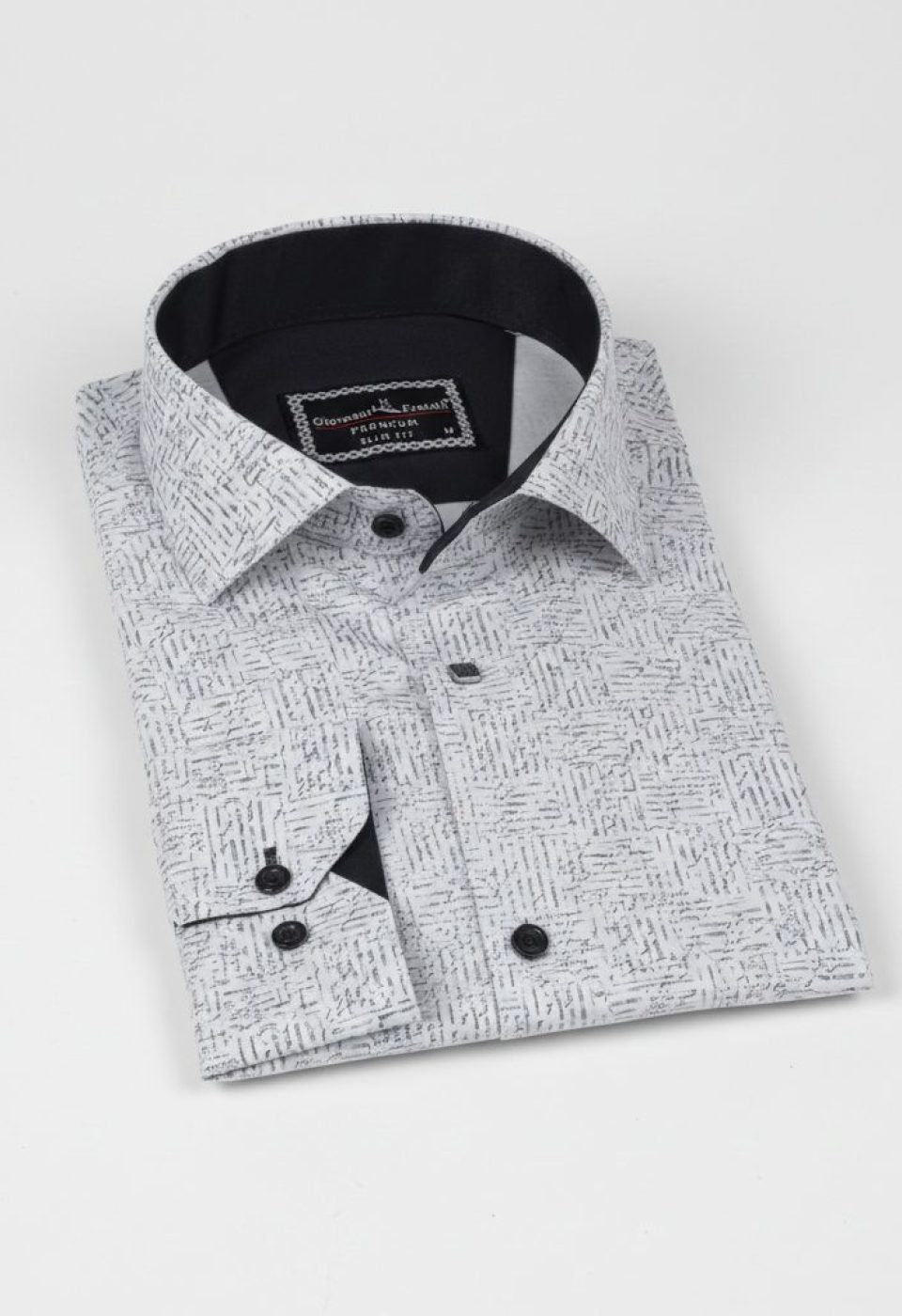 Slim Fit Uzun Kol Dijital Baskılı Desenli Erkek Gömlek 3GMK311642002