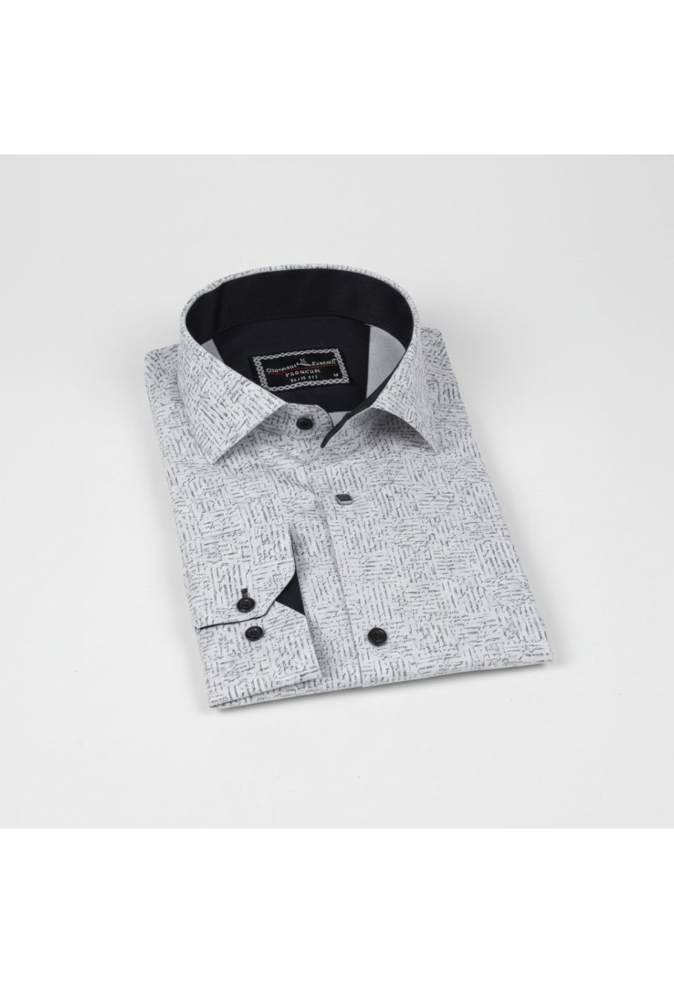 Slim Fit Uzun Kol Dijital Baskılı Desenli Erkek Gömlek 3GMK311642002 - Giovanni Fratelli