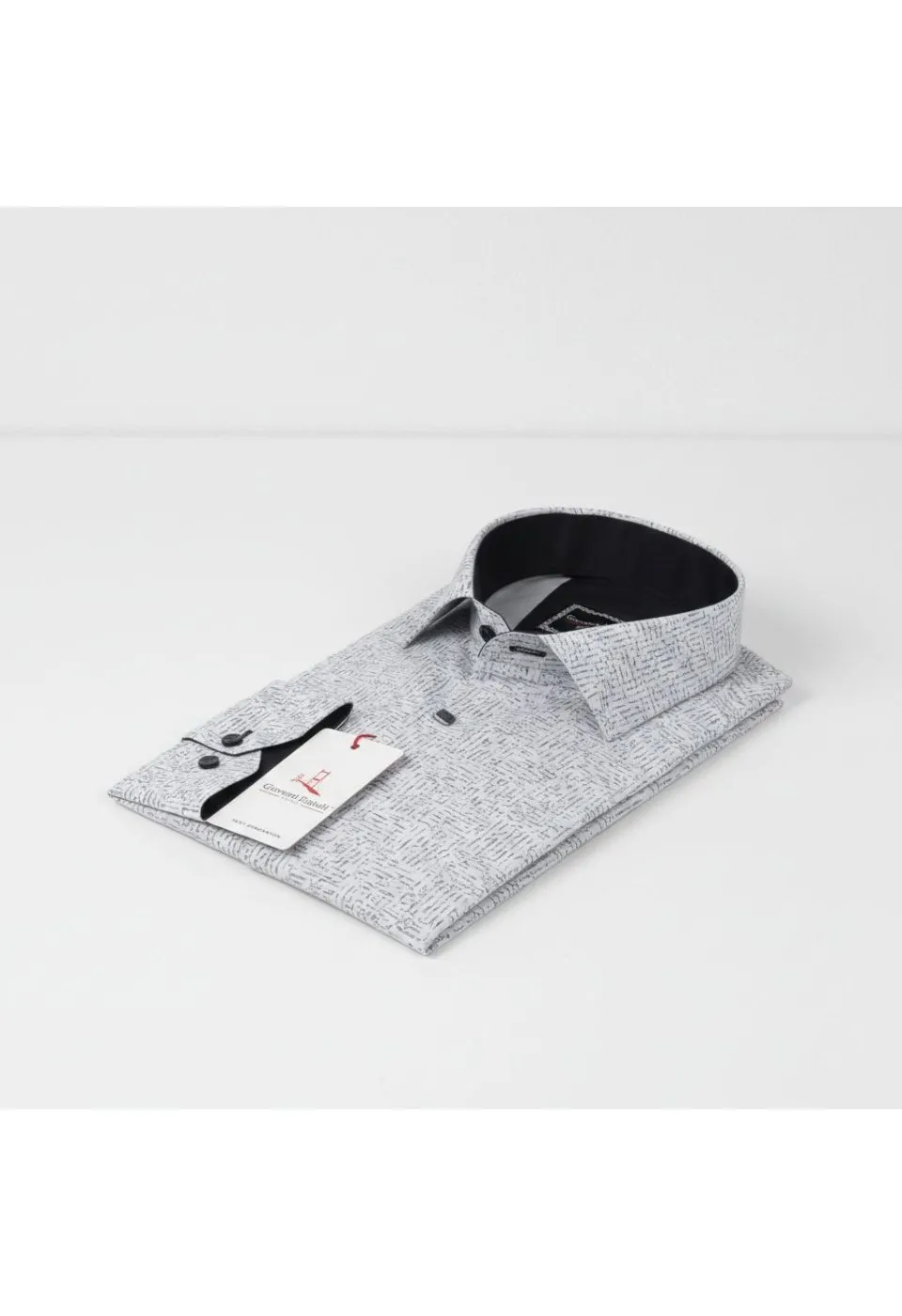 Slim Fit Uzun Kol Dijital Baskılı Desenli Erkek Gömlek 3GMK311642002 - Giovanni Fratelli