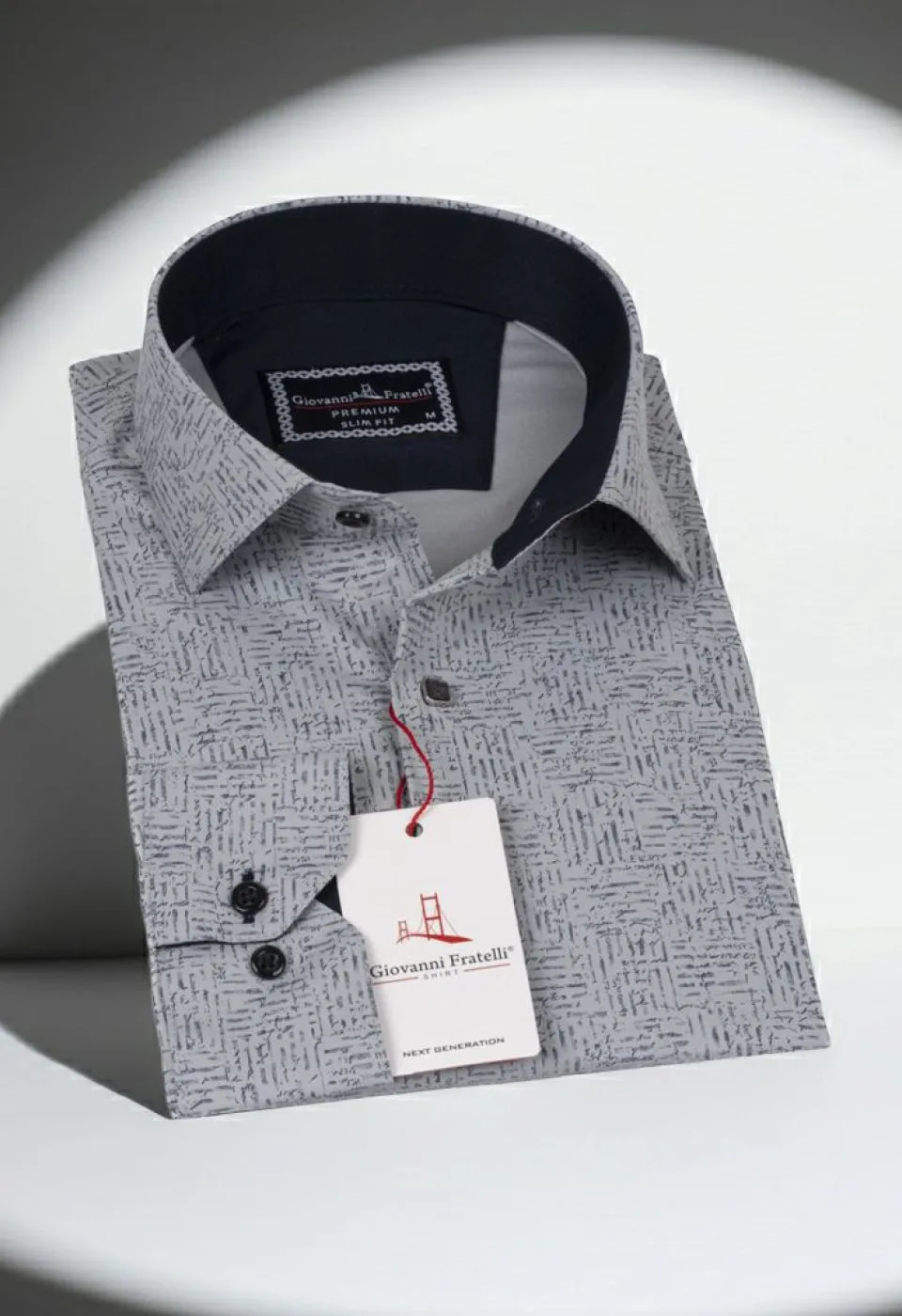 Slim Fit Uzun Kol Dijital Baskılı Desenli Erkek Gömlek 3GMK311642005 - Giovanni Fratelli